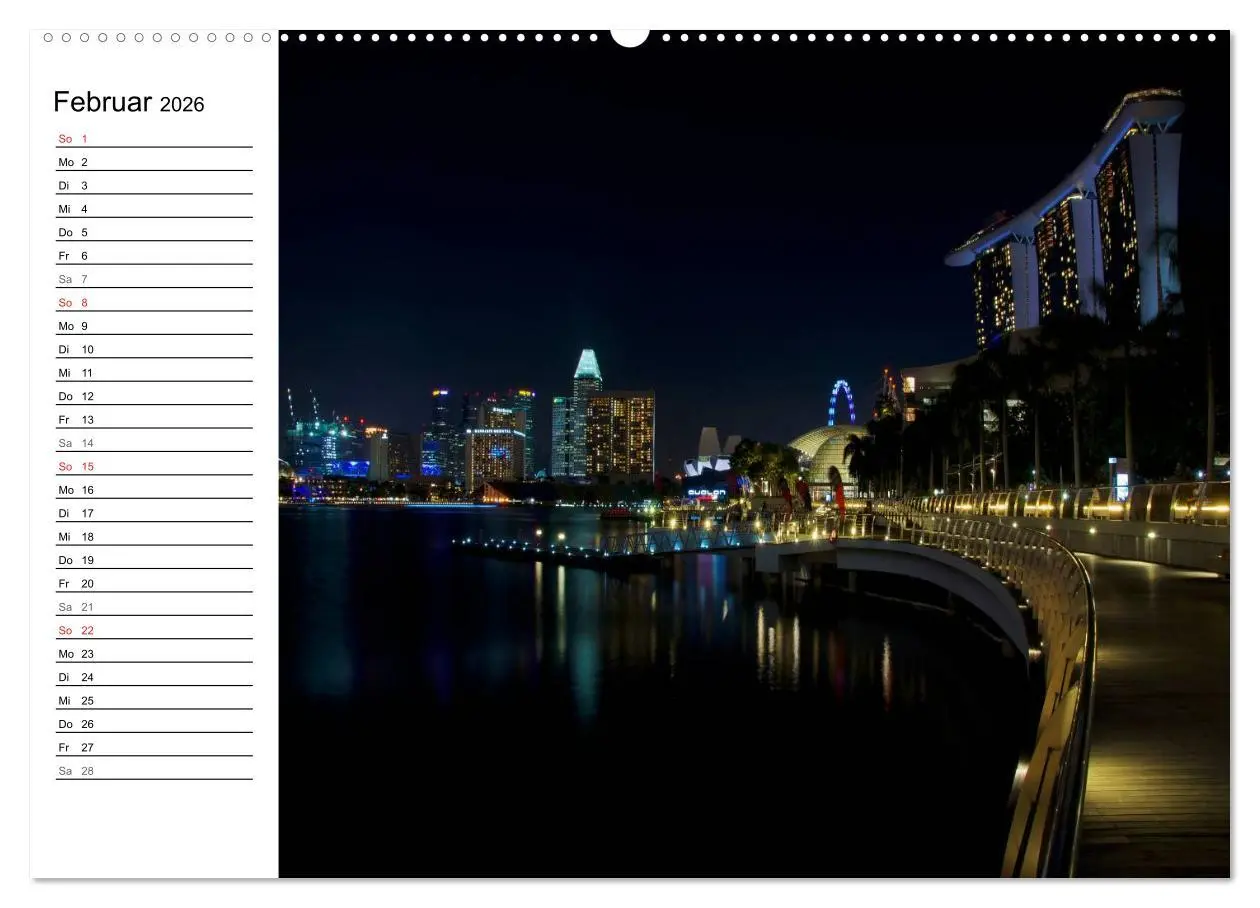 Bild: 9783457982631 | Singapur - Die Farben der Nacht (Wandkalender 2026 DIN A2 quer),...