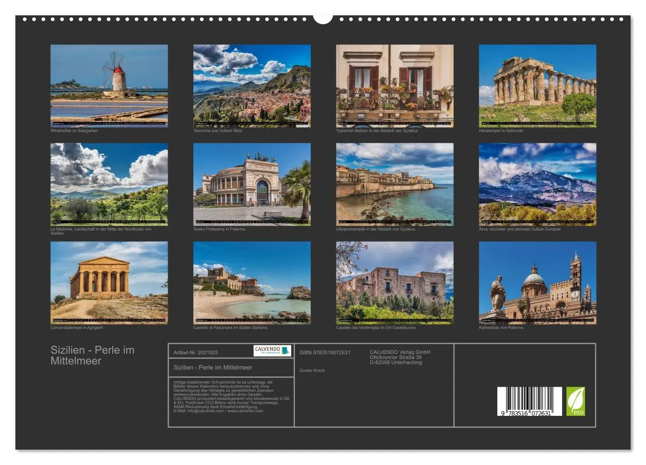 Bild: 9783516072631 | Sizilien - Perle im Mittelmeer (hochwertiger Premium Wandkalender...