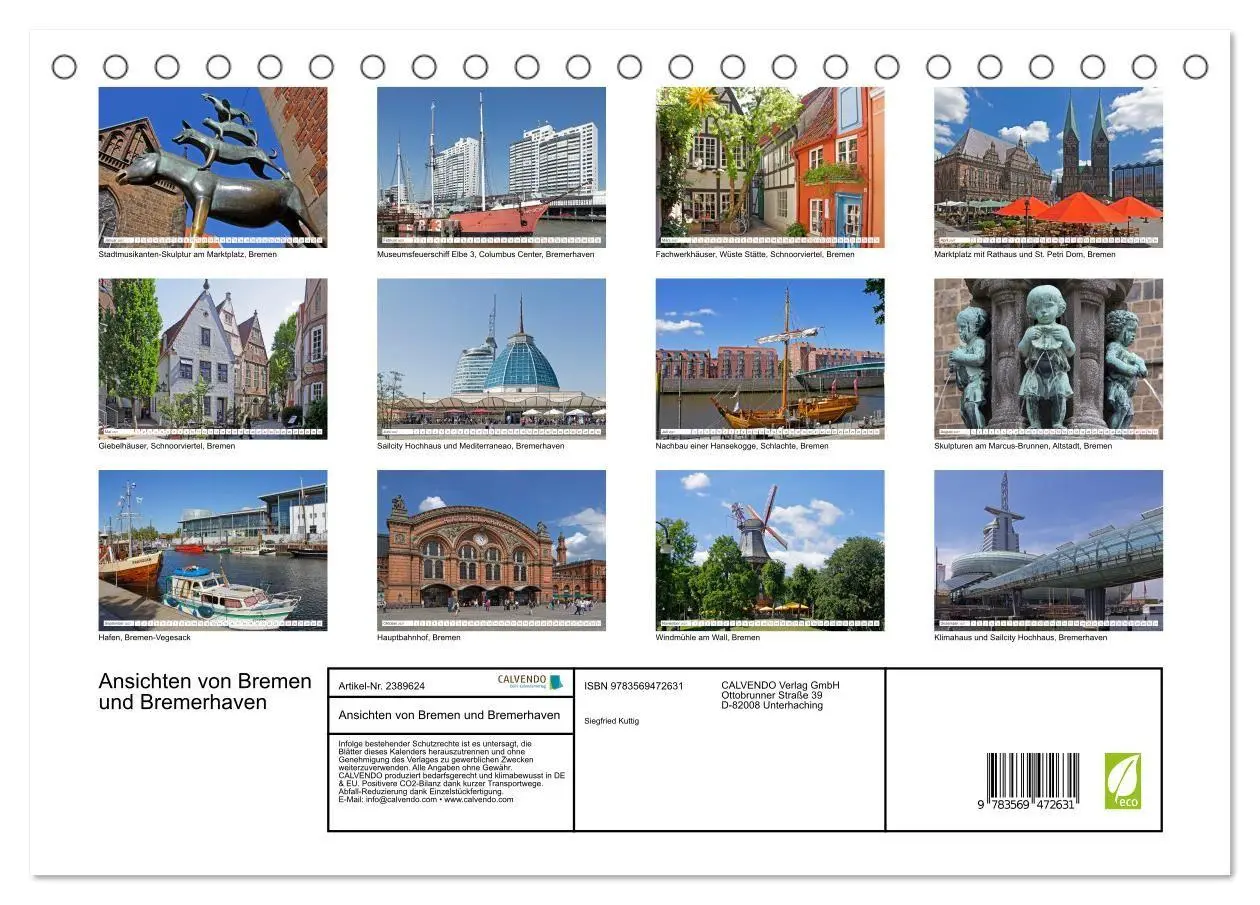 Bild: 9783569472631 | Ansichten von Bremen und Bremerhaven (Tischkalender 2027 DIN A5...