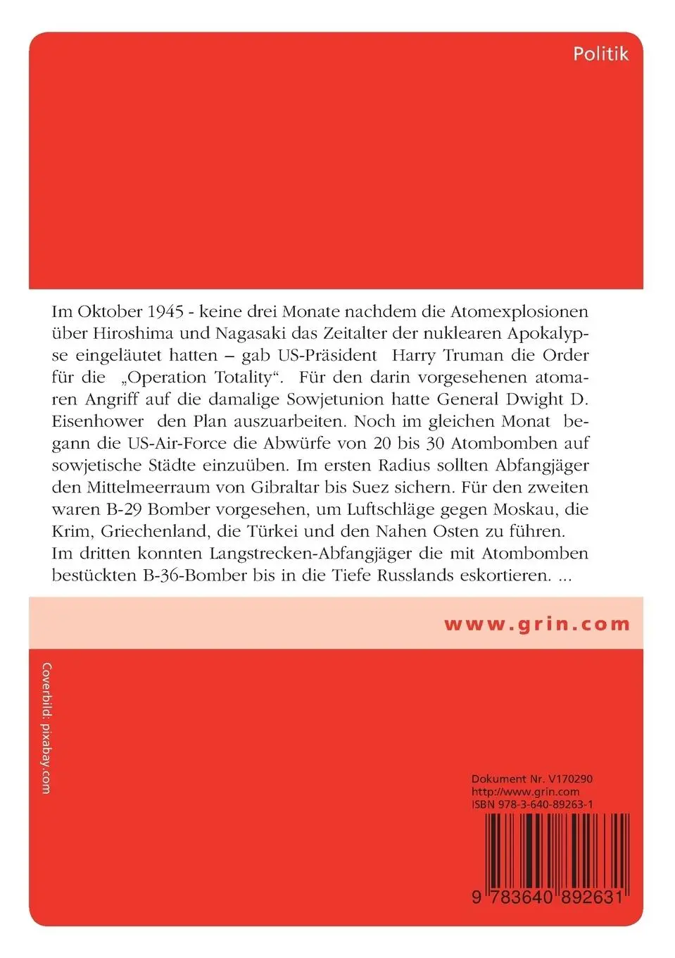 Rückseite: 9783640892631 | Das amerikanische Jahrhundert - Teil 1 | Wolfgang Effenberger | Buch