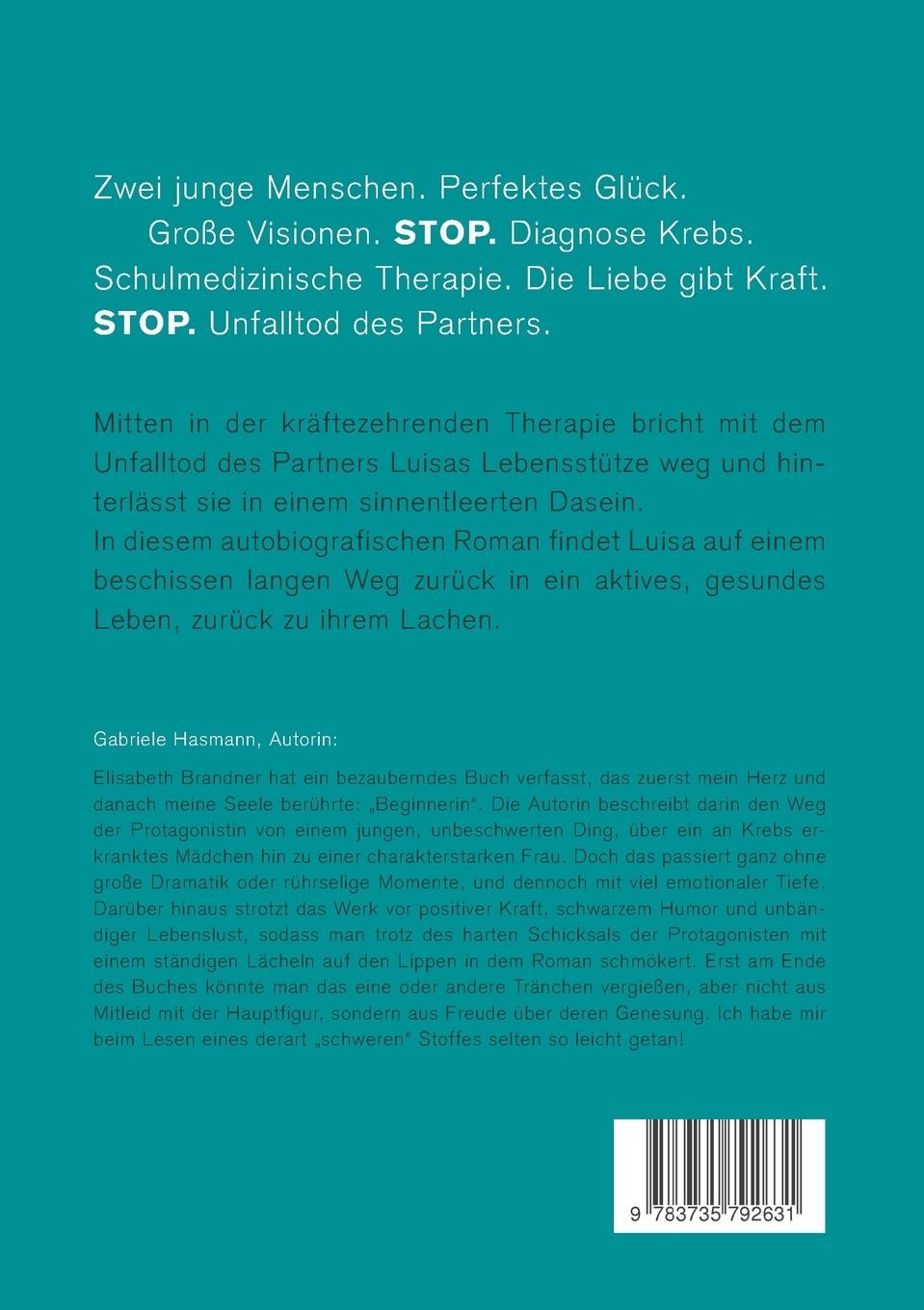 Rückseite: 9783735792631 | Beginnerin | Elisabeth Brandner | Taschenbuch | 168 S. | Deutsch