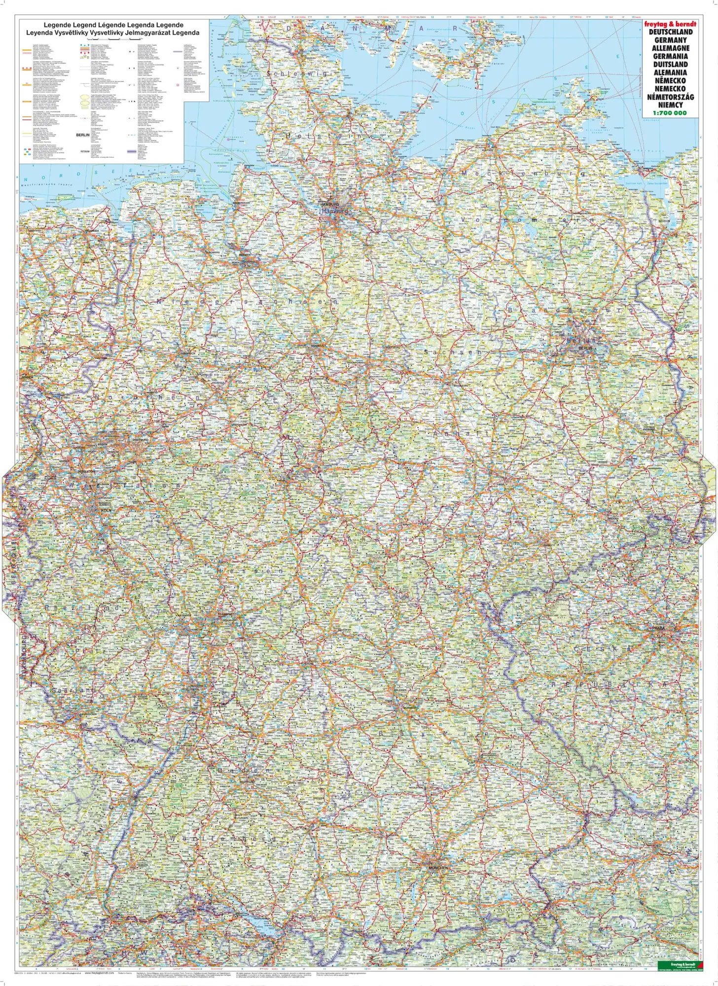 Bild: 9783850842631 | Deutschland, Autokarte 1:700.000 | freytag &amp; berndt | (Land-)Karte