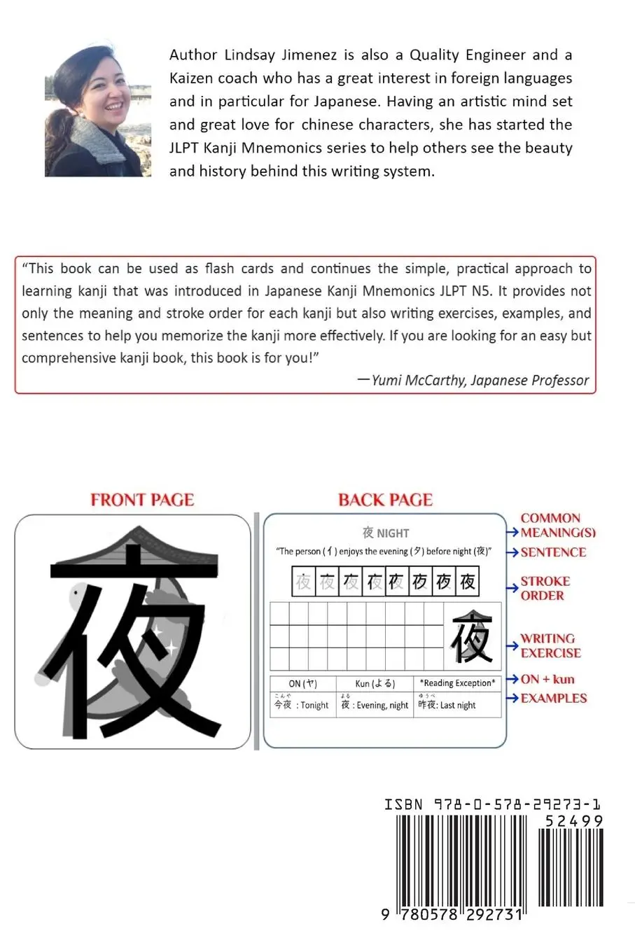 Rückseite: 9780578292731 | JAPANESE KANJI MNEMONICS JLPT N4 | Lindsay Tatiana Jimenez | Buch