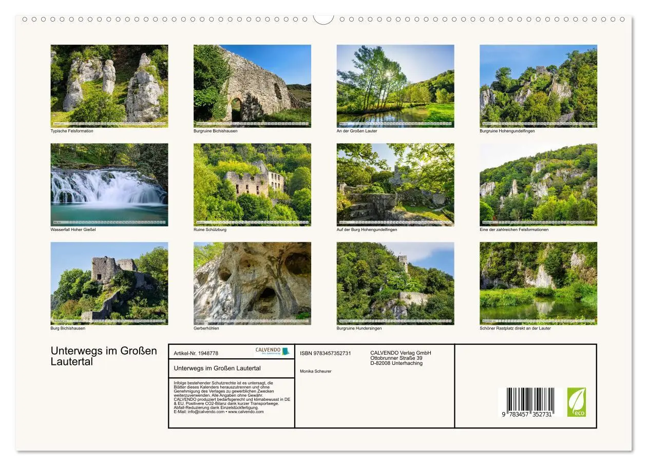Bild: 9783457352731 | Unterwegs im Großen Lautertal (hochwertiger Premium Wandkalender...
