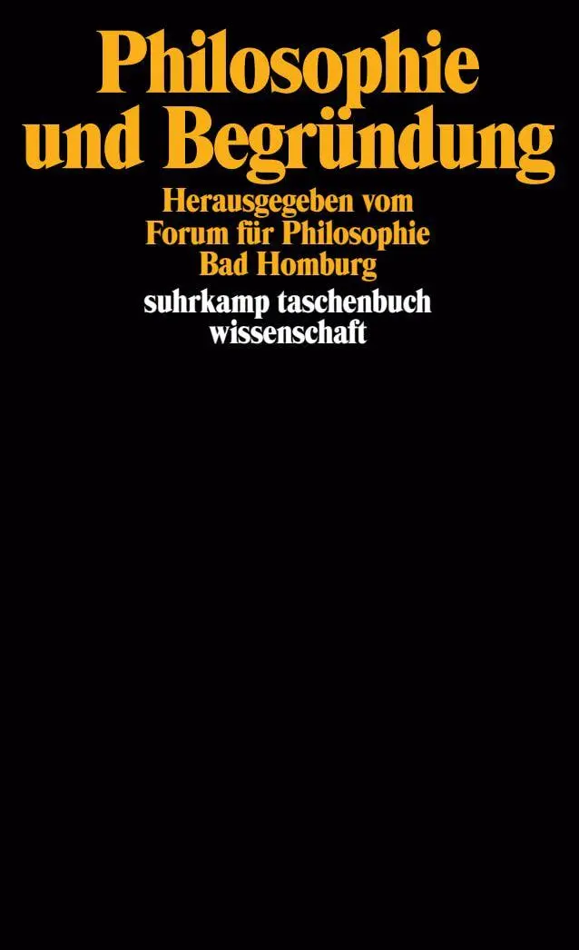 Cover: 9783518282731 | Philosophie und Begründung | Peter Rohs (u. a.) | Taschenbuch | 408 S.