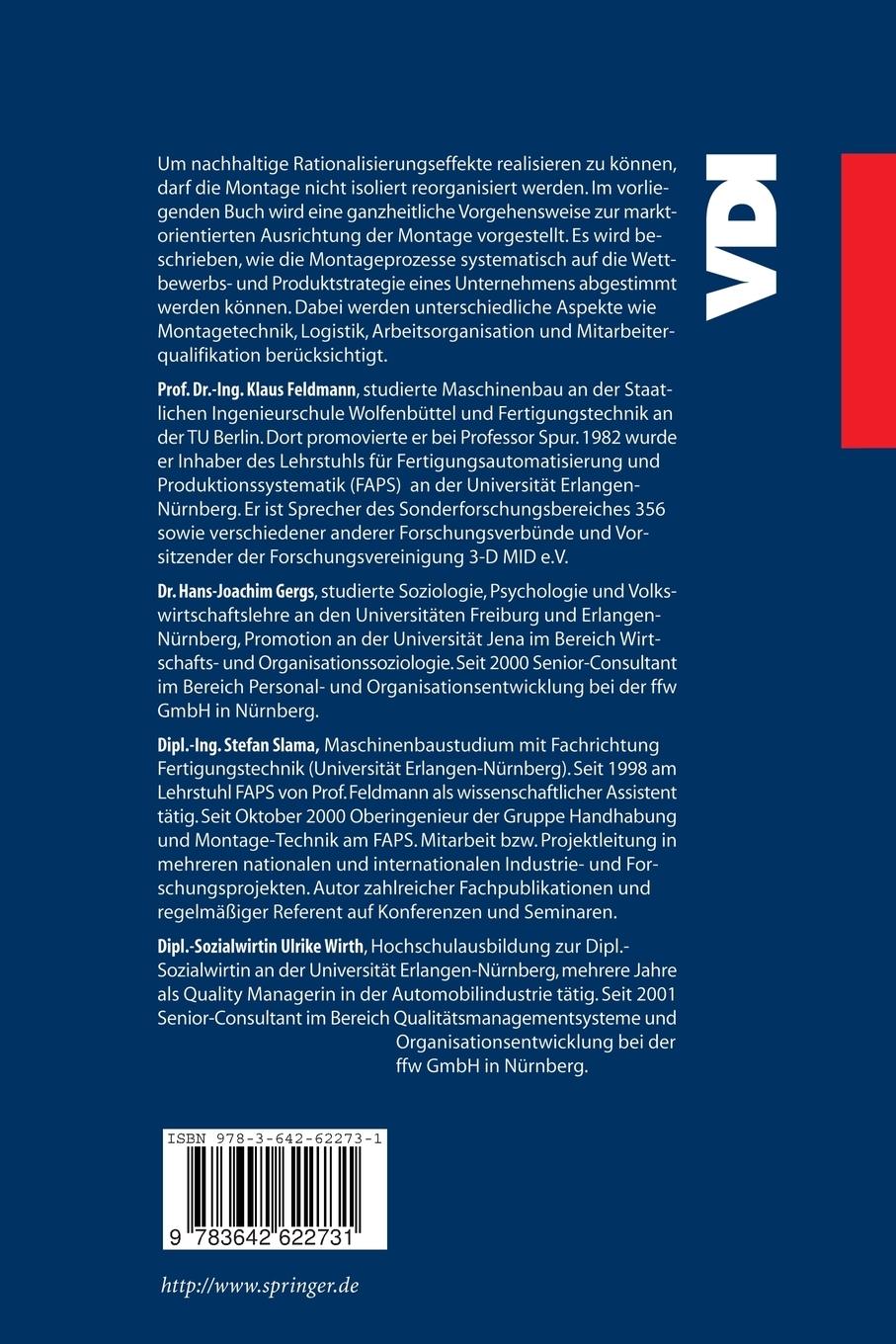 Rückseite: 9783642622731 | Montage strategisch ausrichten - Praxisbeispiele marktorientierter...