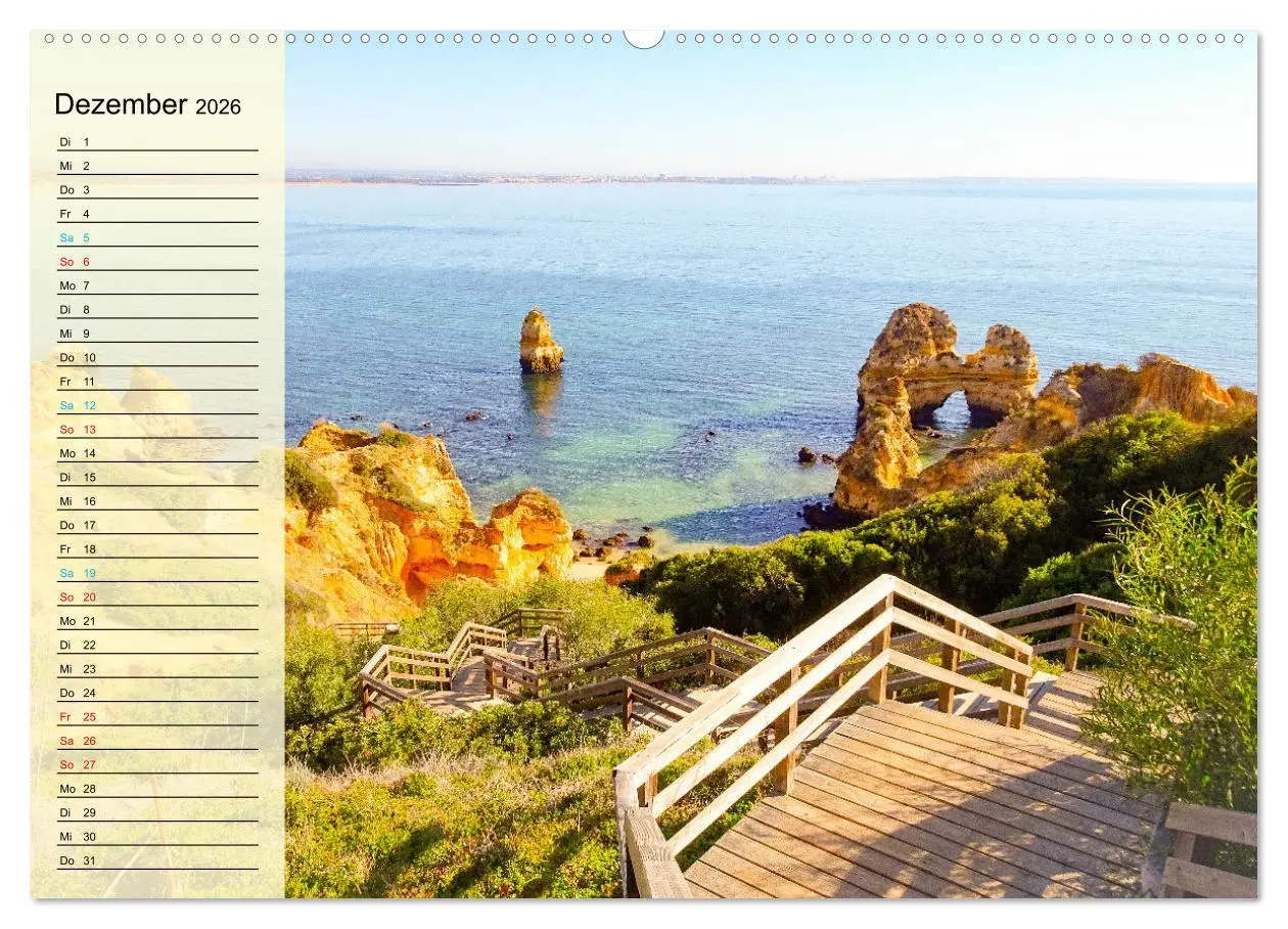 Bild: 9783457652831 | Die Küste der Algarve (Wandkalender 2026 DIN A2 quer), CALVENDO...