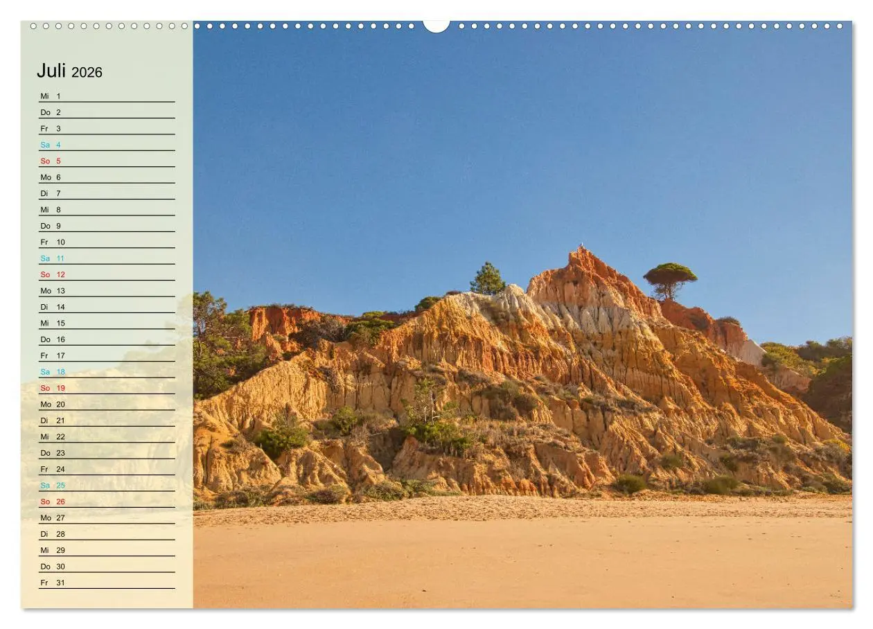 Bild: 9783457652831 | Die Küste der Algarve (Wandkalender 2026 DIN A2 quer), CALVENDO...