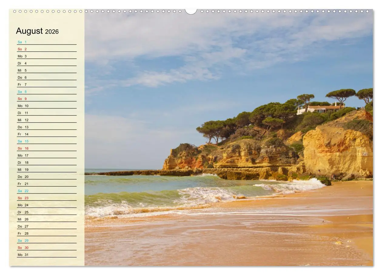 Bild: 9783457652831 | Die Küste der Algarve (Wandkalender 2026 DIN A2 quer), CALVENDO...