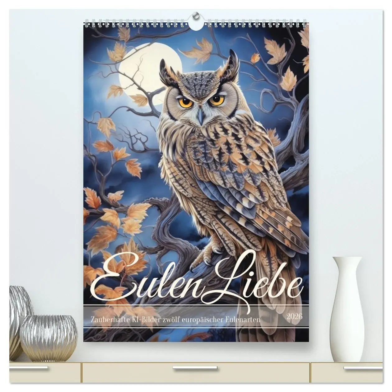 Cover: 9783516292831 | Eulenliebe (hochwertiger Premium Wandkalender 2026 DIN A2 hoch),...