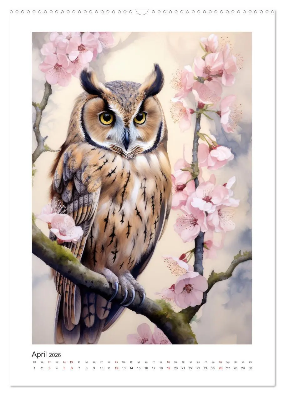Bild: 9783516292831 | Eulenliebe (hochwertiger Premium Wandkalender 2026 DIN A2 hoch),...