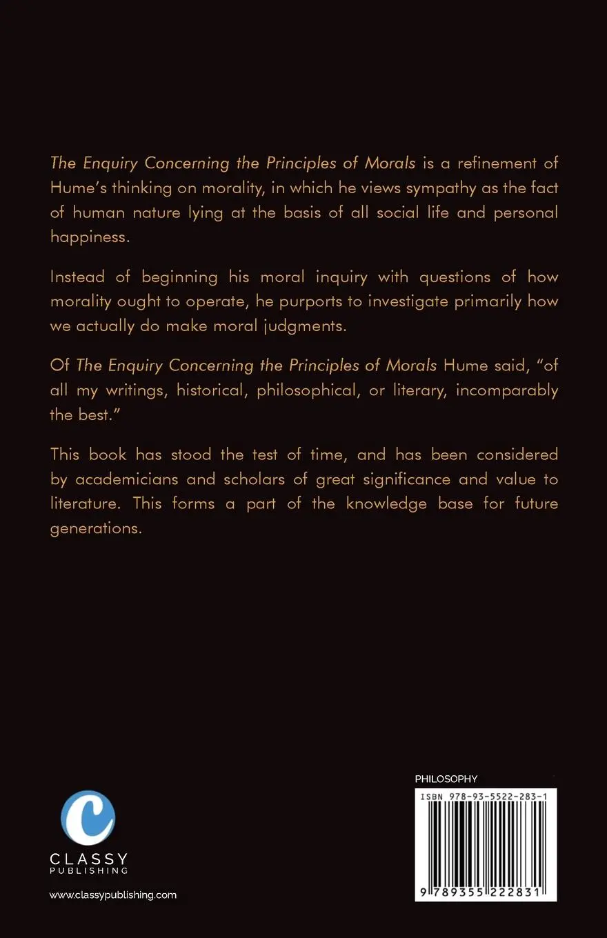 Rückseite: 9789355222831 | An Enquiry Concerning the Principles of Morals | David Hume | Buch