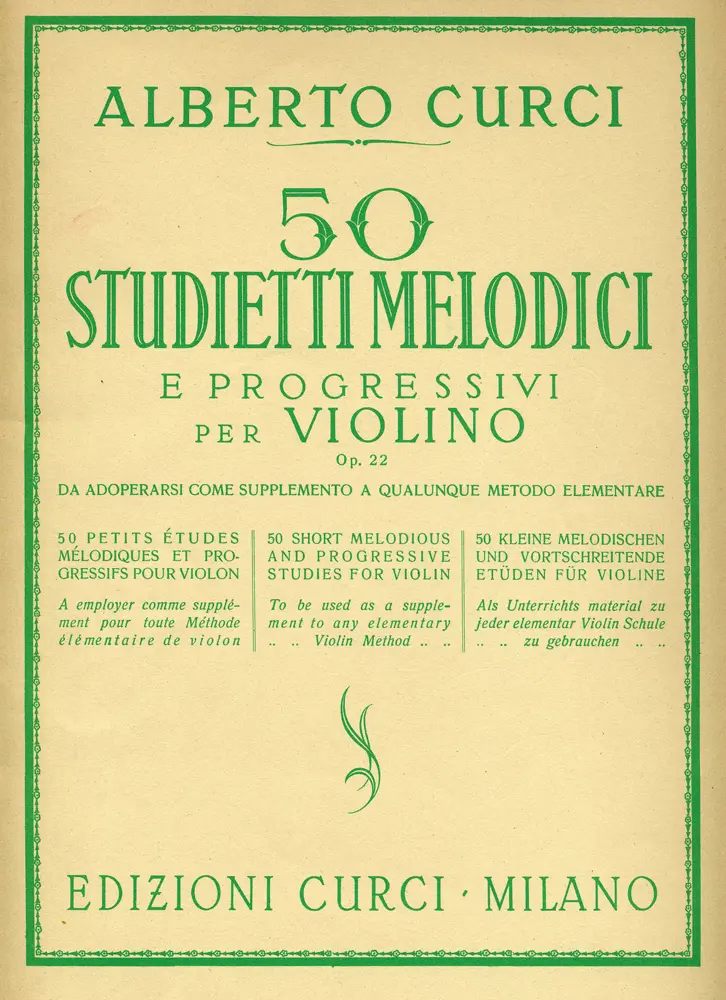 Cover: 9790215902831 | Studietti(50) Melodici Opus 22 | Alberto Curci | Buch | Edizioni Curci