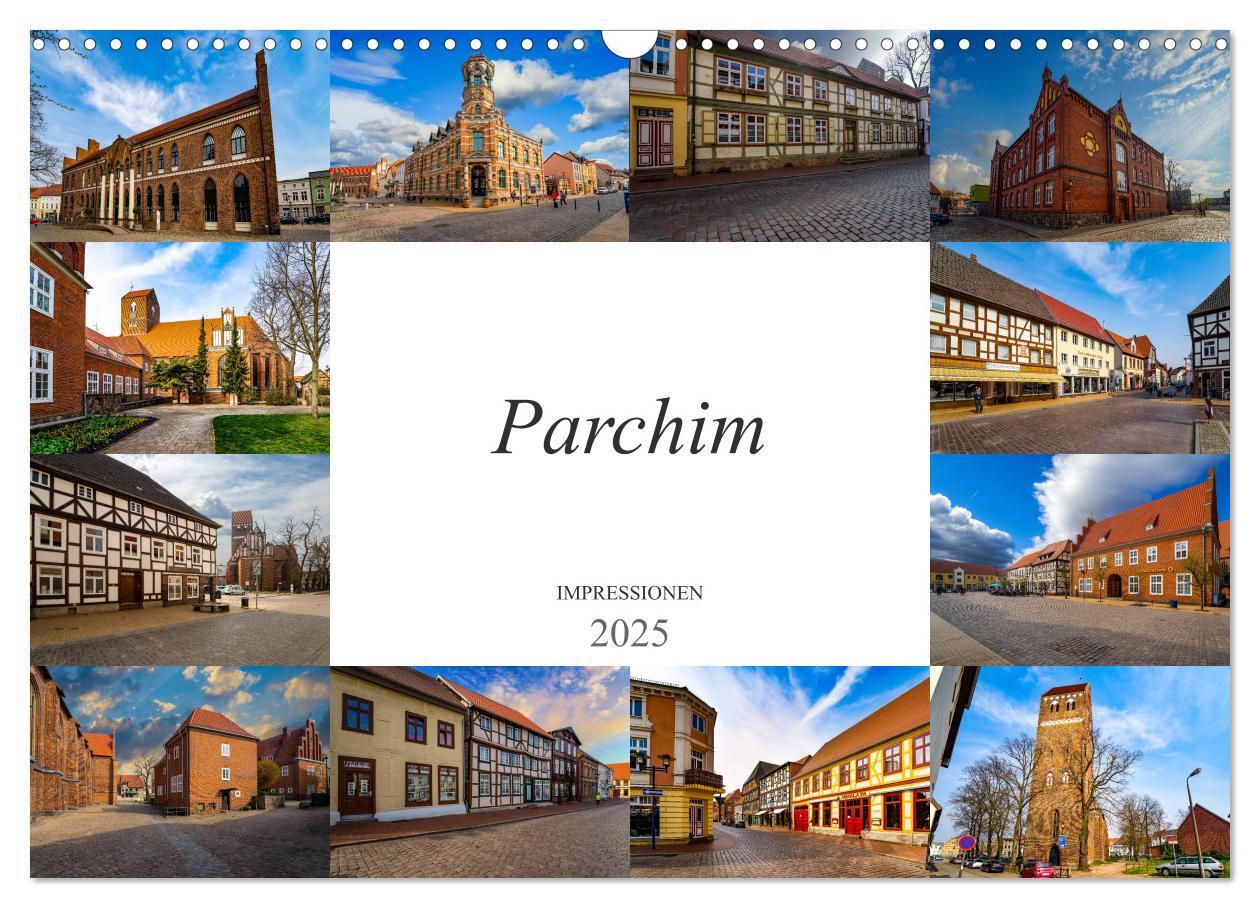 Cover: 9783435242931 | Parchim Impressionen (Wandkalender 2025 DIN A3 quer), CALVENDO...