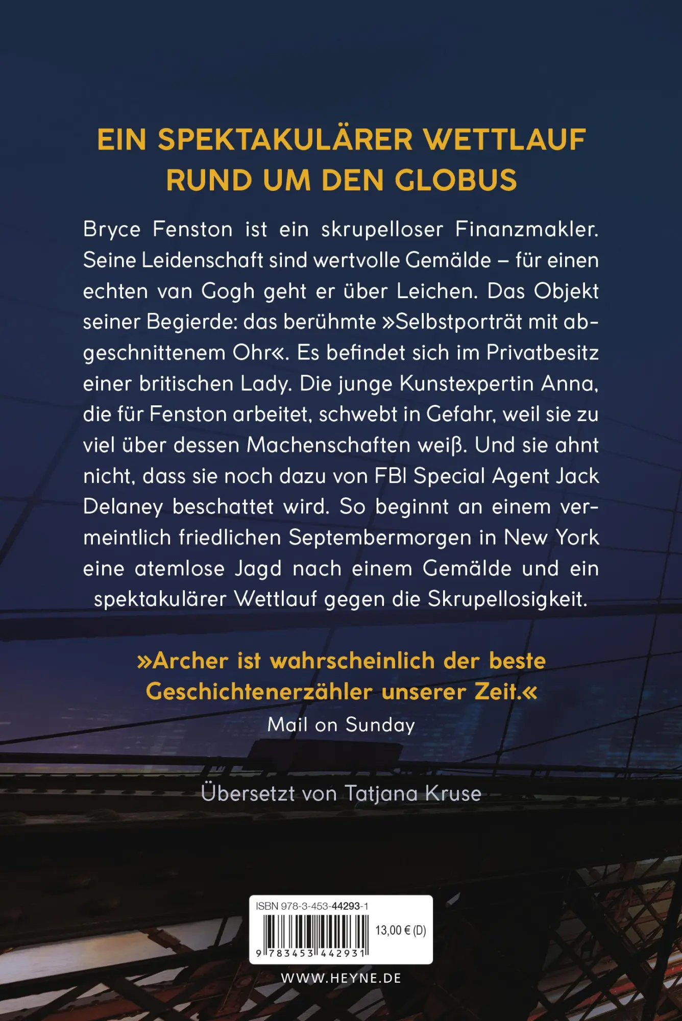 Bild: 9783453442931 | Die Farbe der Gier | Roman | Jeffrey Archer | Taschenbuch | 512 S.