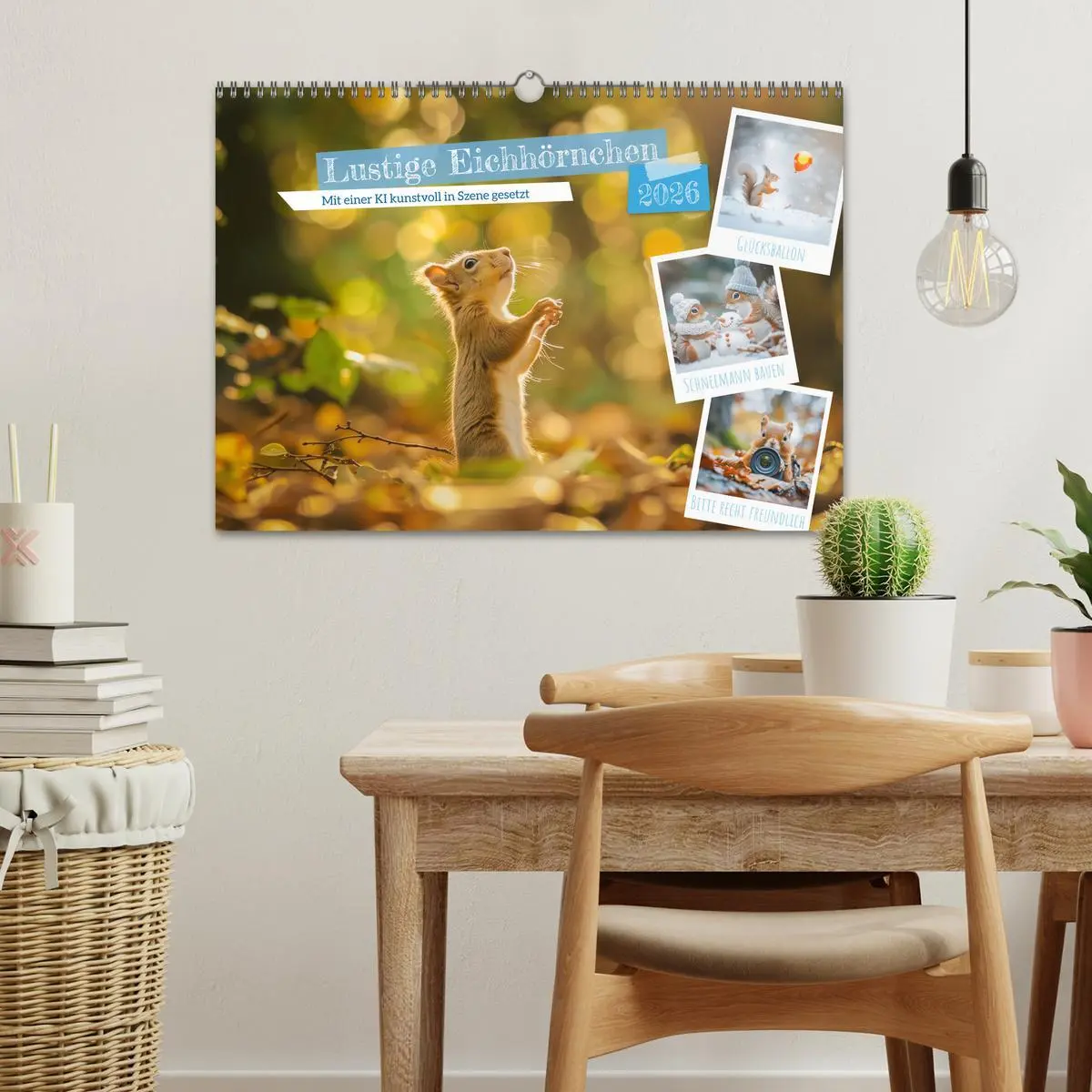 Bild: 9783457402931 | Lustige Eichhörnchen (Wandkalender 2026 DIN A3 quer), CALVENDO...