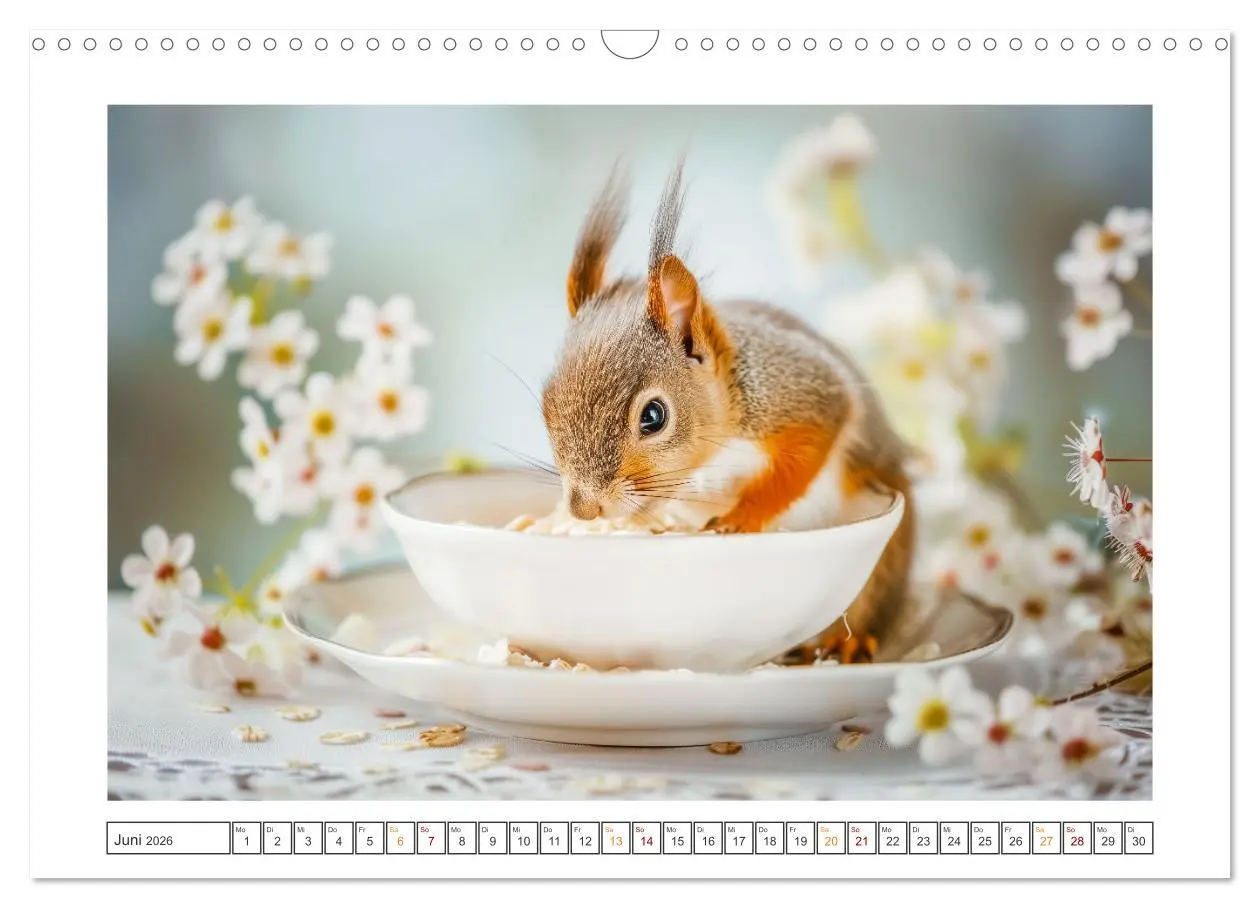 Bild: 9783457402931 | Lustige Eichhörnchen (Wandkalender 2026 DIN A3 quer), CALVENDO...