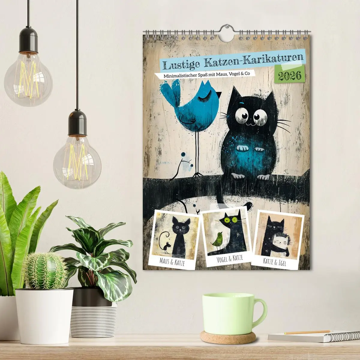 Bild: 9783516282931 | Lustige Katzen-Karikaturen - Minimalistischer Spaß mit Maus, Vogel...