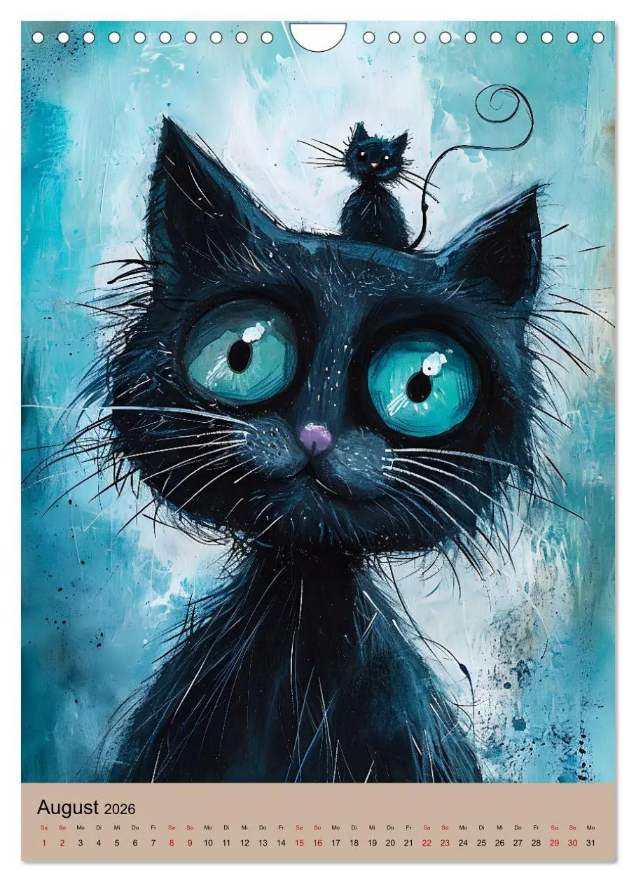Bild: 9783516282931 | Lustige Katzen-Karikaturen - Minimalistischer Spaß mit Maus, Vogel...