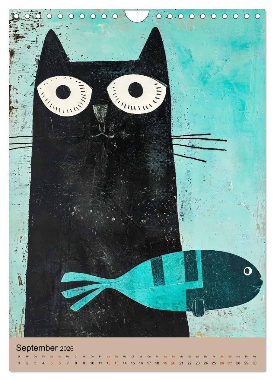 Bild: 9783516282931 | Lustige Katzen-Karikaturen - Minimalistischer Spaß mit Maus, Vogel...
