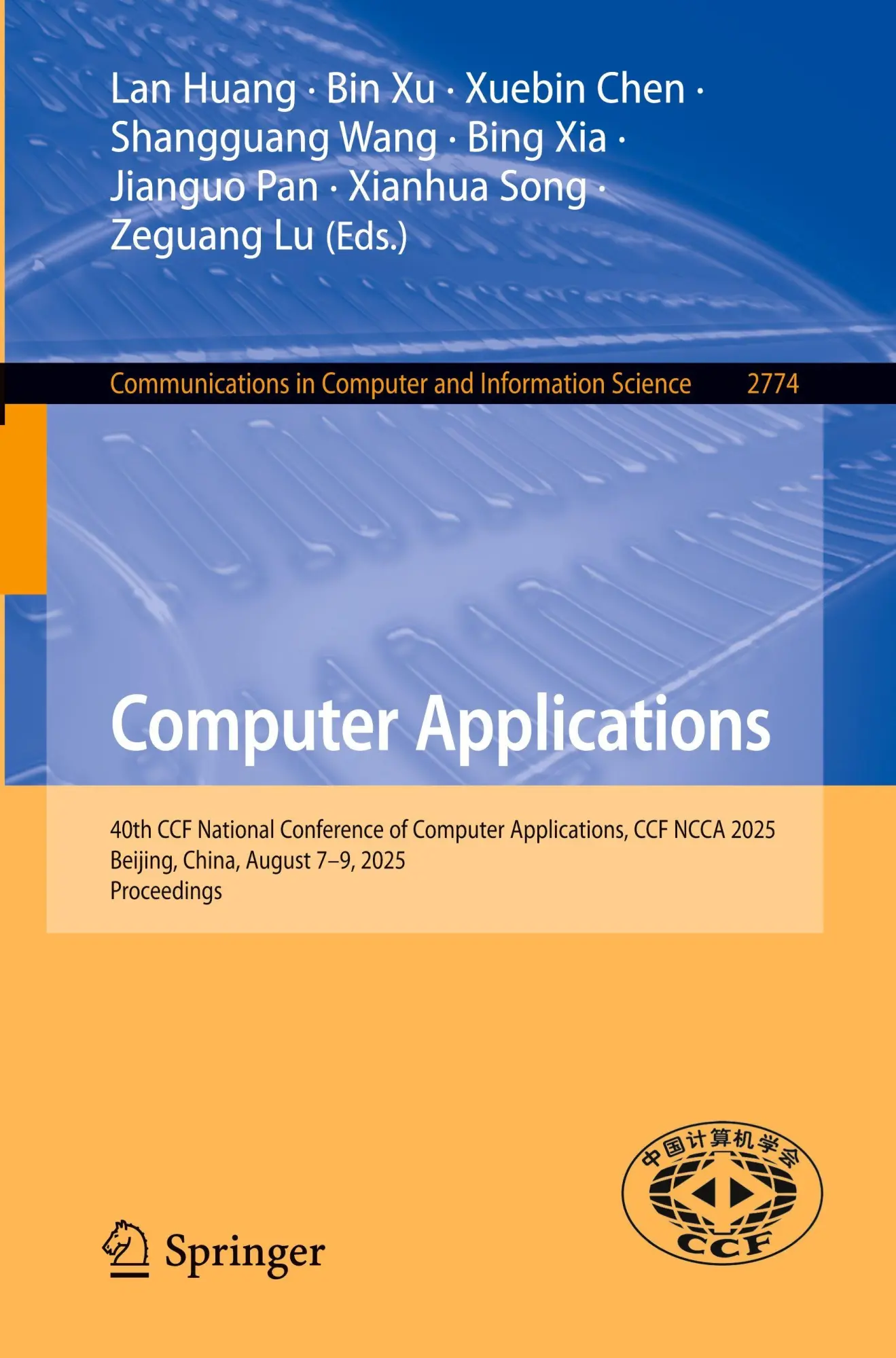 Cover: 9789819552931 | Computer Applications | Lan Huang (u. a.) | Taschenbuch | xv | 2026