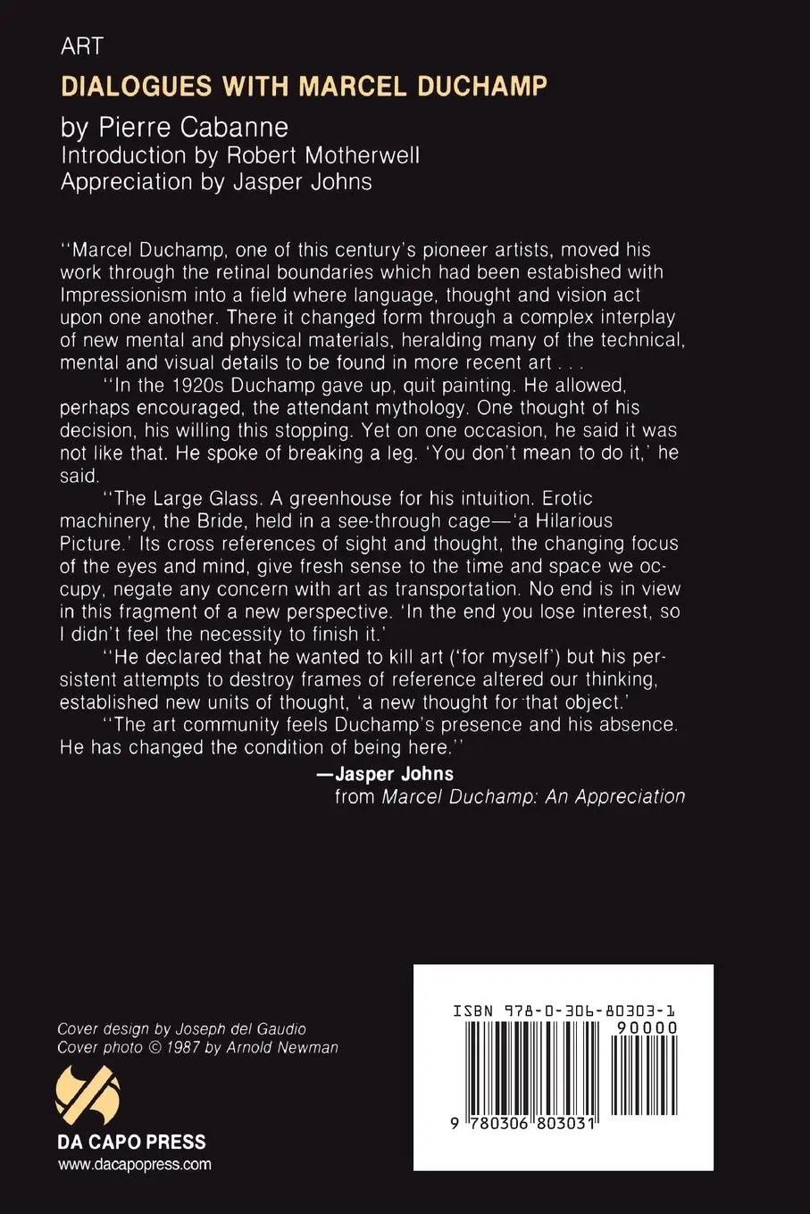 Rückseite: 9780306803031 | Dialogues with Marcel Duchamp | Pierre Cabanne | Taschenbuch | 1987