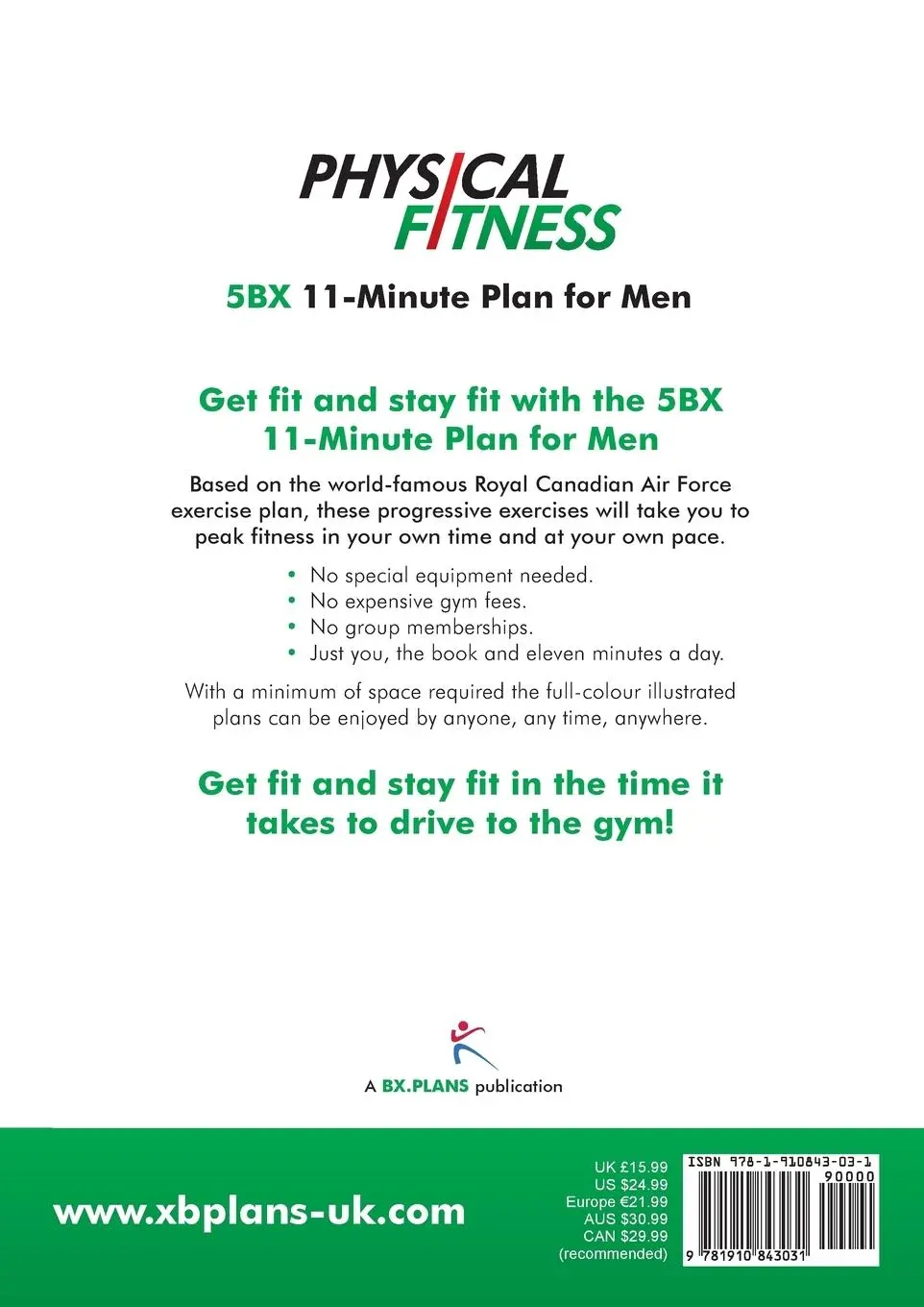 Rückseite: 9781910843031 | PHYSICAL FITNESS | 5BX 11-MINUTE PLAN FOR MEN | Taschenbuch | Englisch