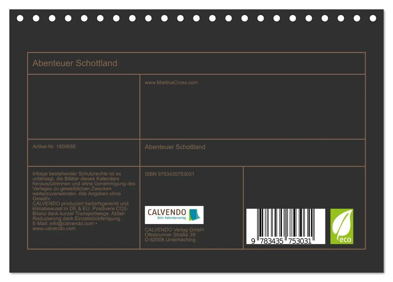 Bild: 9783435753031 | Abenteuer Schottland (Tischkalender 2025 DIN A5 quer), CALVENDO...