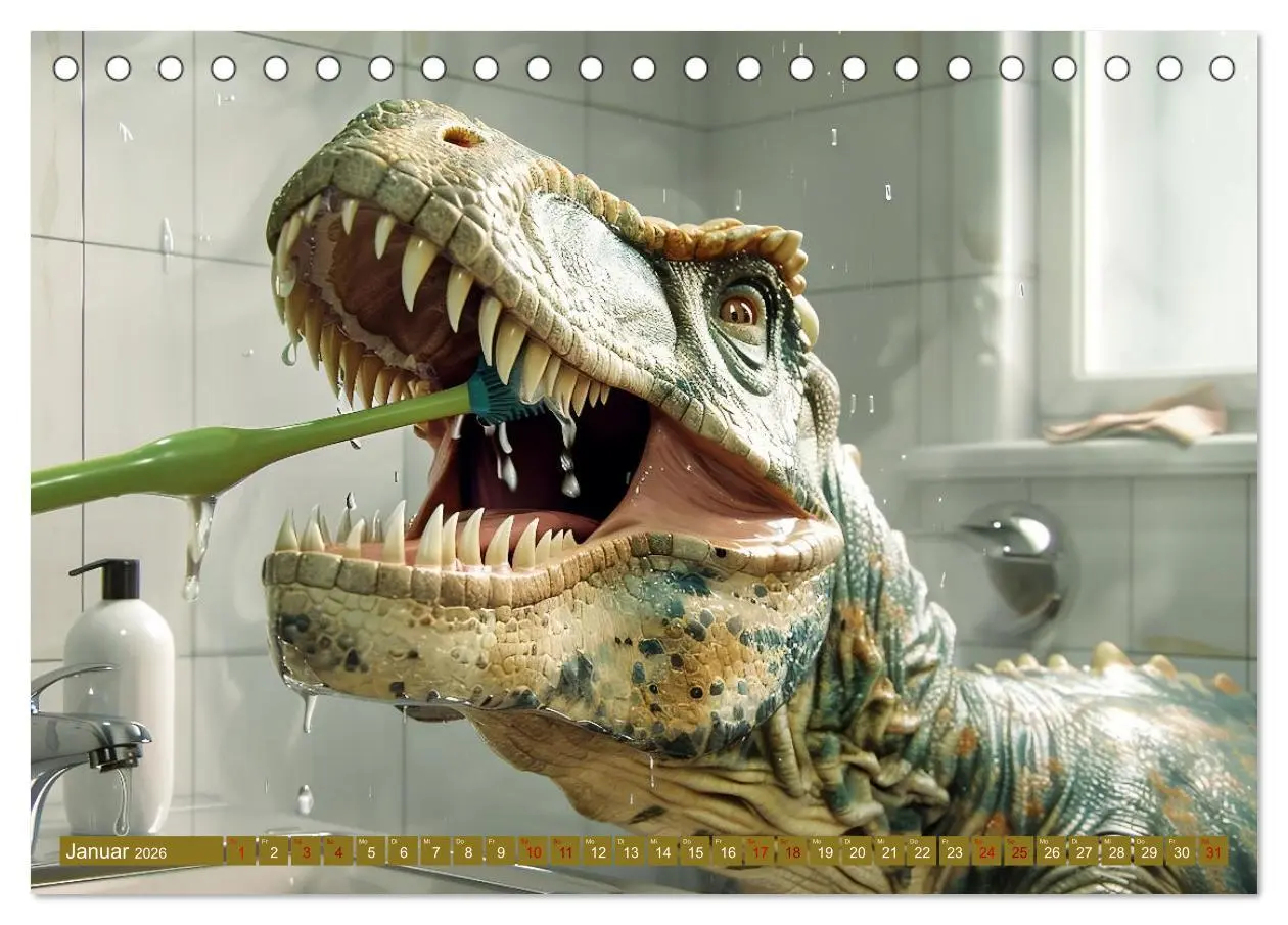 Bild: 9783457393031 | Wie wäre es mit einem Dinosaurier als Haustier? (Tischkalender 2026...