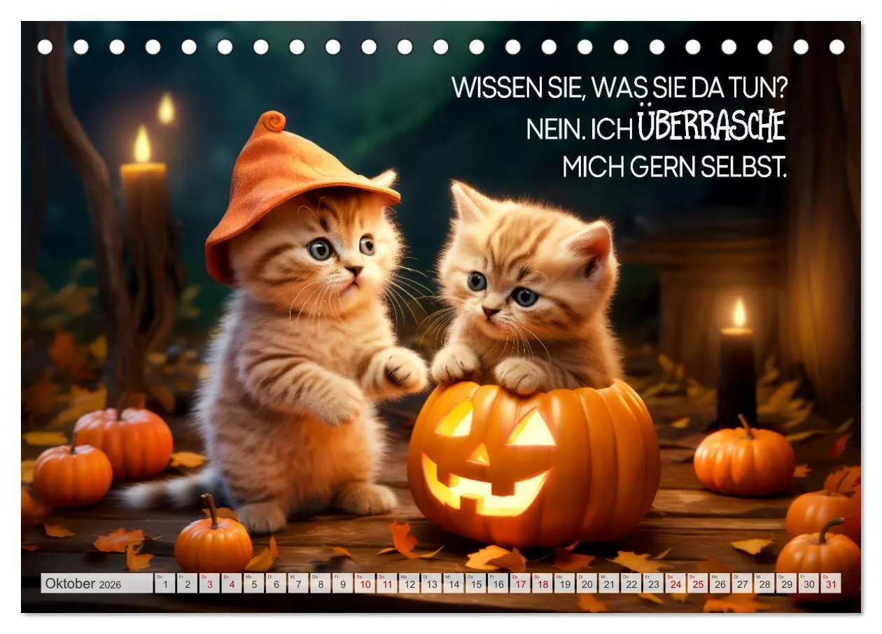 Bild: 9783457463031 | Süße Katzen und coole Sprüche (Tischkalender 2026 DIN A5 quer),...