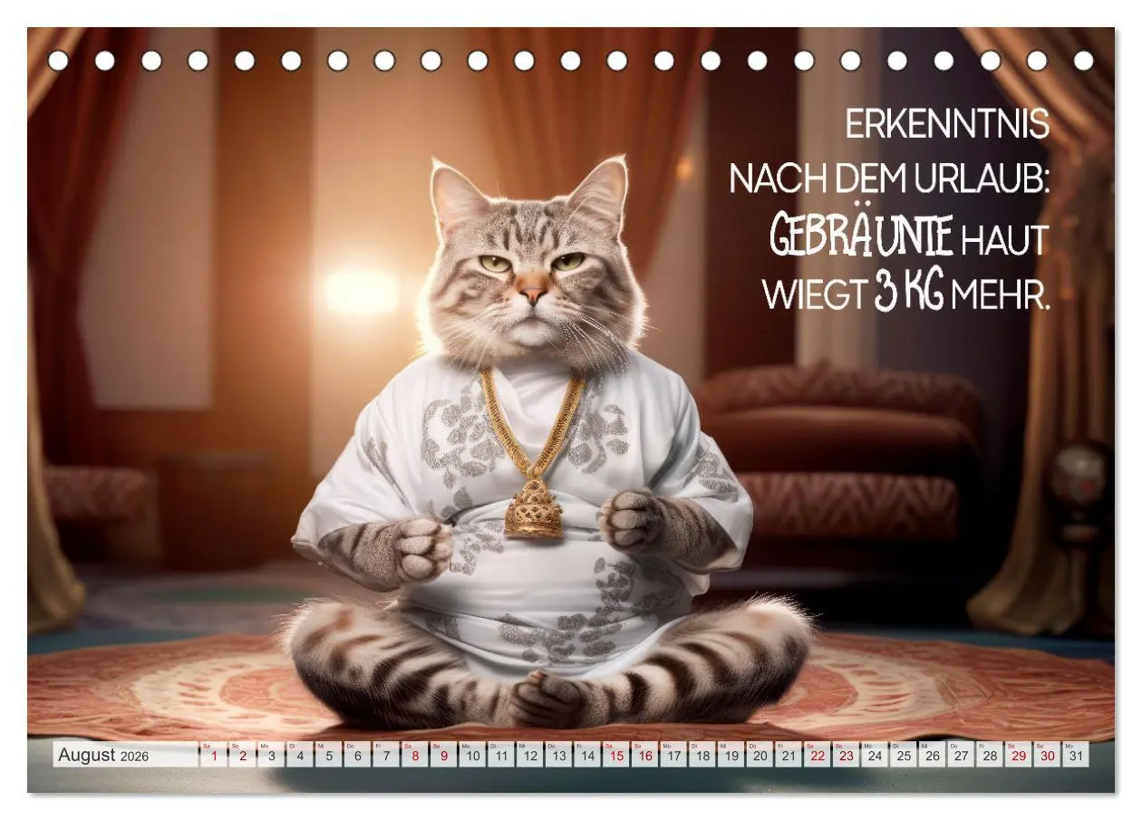 Bild: 9783457463031 | Süße Katzen und coole Sprüche (Tischkalender 2026 DIN A5 quer),...