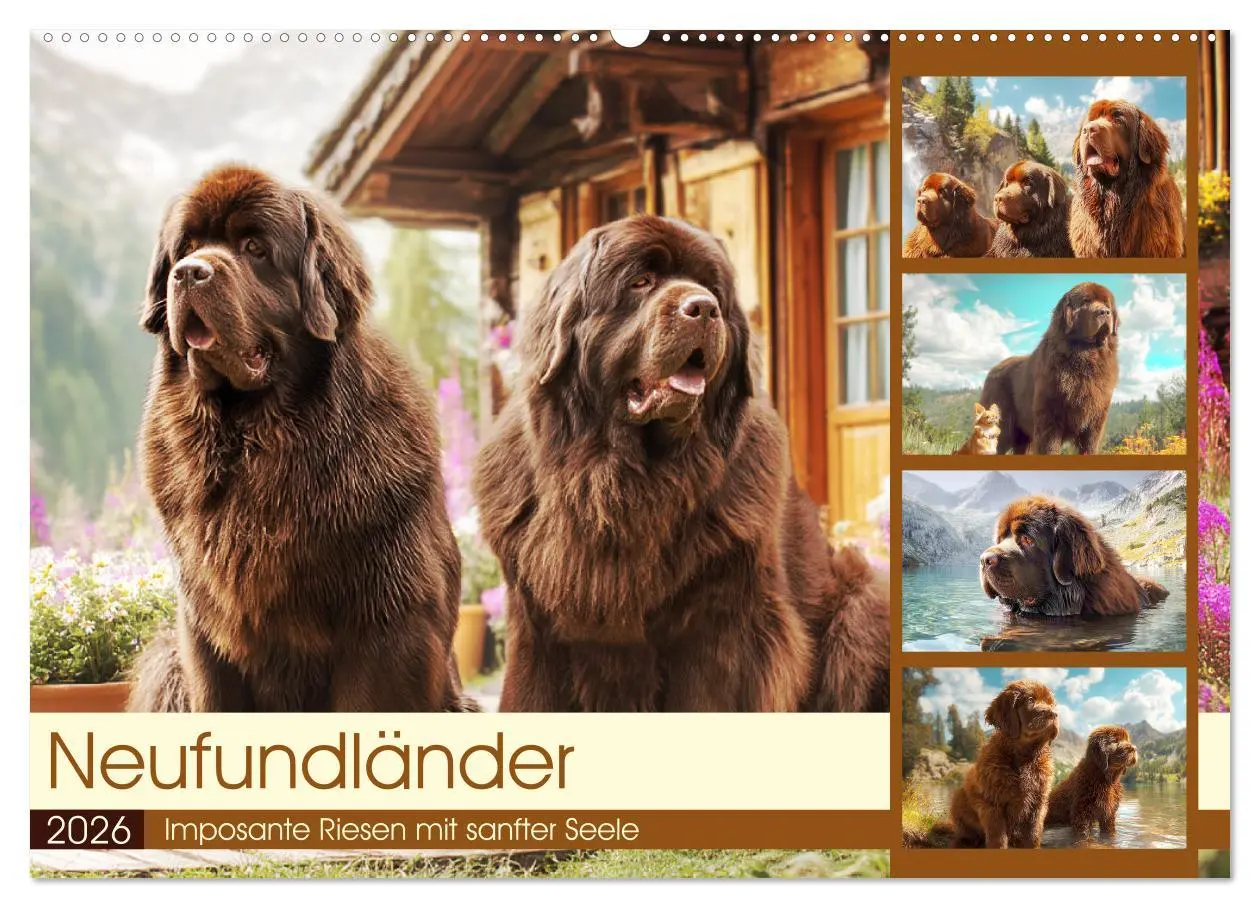 Cover: 9783457773031 | Neufundländer. Imposante Riesen mit sanfter Seele (Wandkalender...