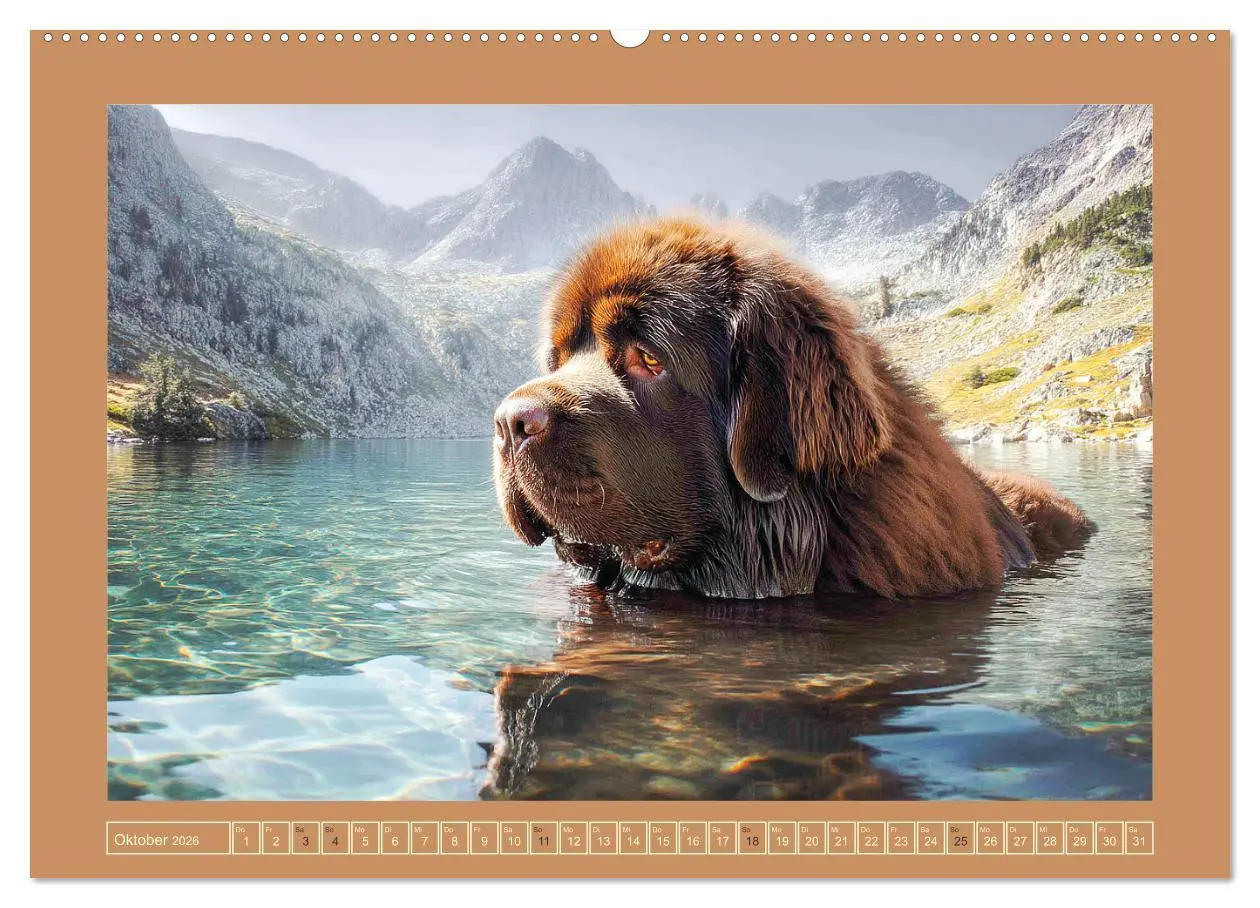 Bild: 9783457773031 | Neufundländer. Imposante Riesen mit sanfter Seele (Wandkalender...