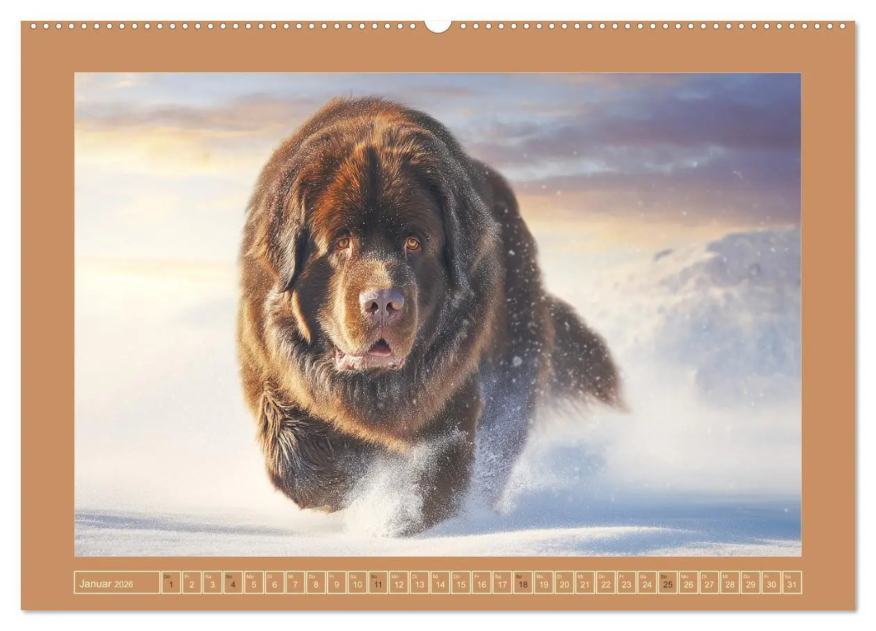 Bild: 9783457773031 | Neufundländer. Imposante Riesen mit sanfter Seele (Wandkalender...