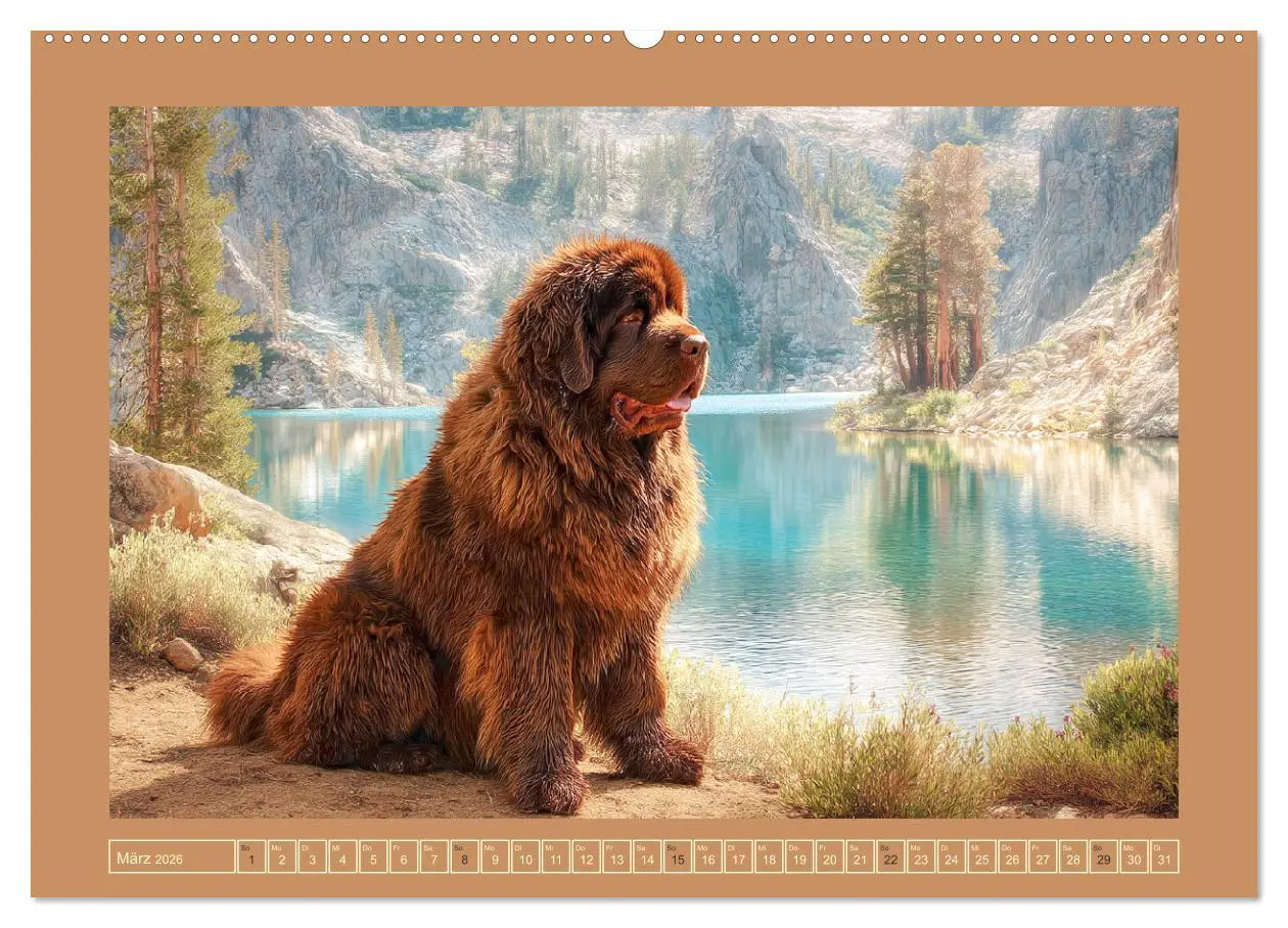 Bild: 9783457773031 | Neufundländer. Imposante Riesen mit sanfter Seele (Wandkalender...