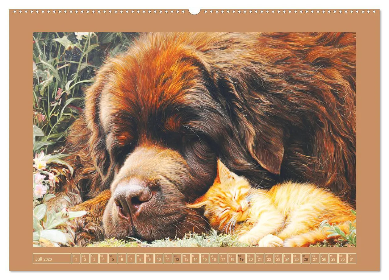 Bild: 9783457773031 | Neufundländer. Imposante Riesen mit sanfter Seele (Wandkalender...