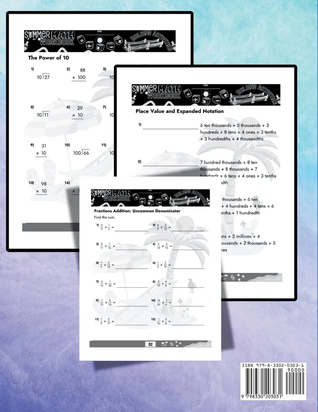 Rückseite: 9798330203031 | Summer Math Workbook 4-5 Grade Bridge Building Activities | Building