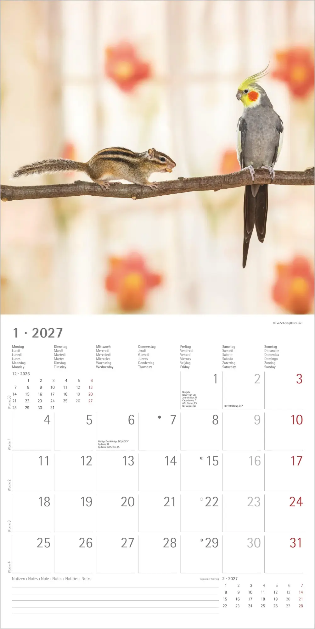 Bild: 4069095013131 | Tierfreundschaften 2027 | Neumann Verlage GmbH &amp; Co KG | Kalender
