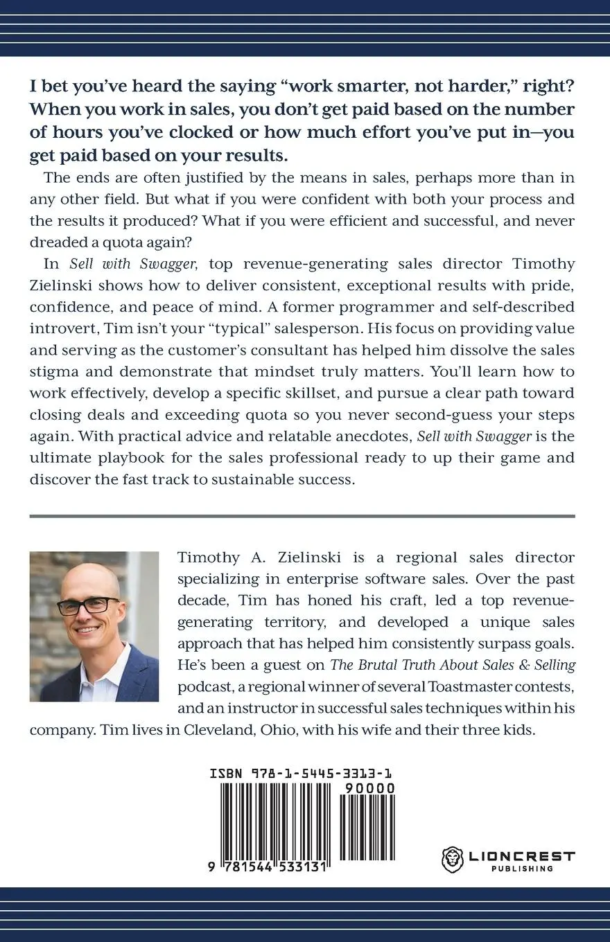 Rückseite: 9781544533131 | Sell with Swagger | The Quick-Hit Guide to Crushing Your Quota | Buch