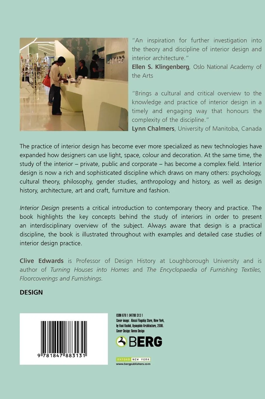 Rückseite: 9781847883131 | Interior Design | A Critical Introduction | Clive Edwards | Buch