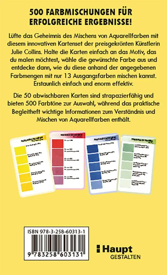 Bild: 9783258603131 | Aquarellfarben mischen - das Kartenset | Julie Collins | Schachtel