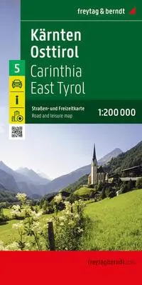 Cover: 9783707923131 | Kärnten - Osttirol, Straßen- und Freizeitkarte 1:200.000, freytag &amp;...