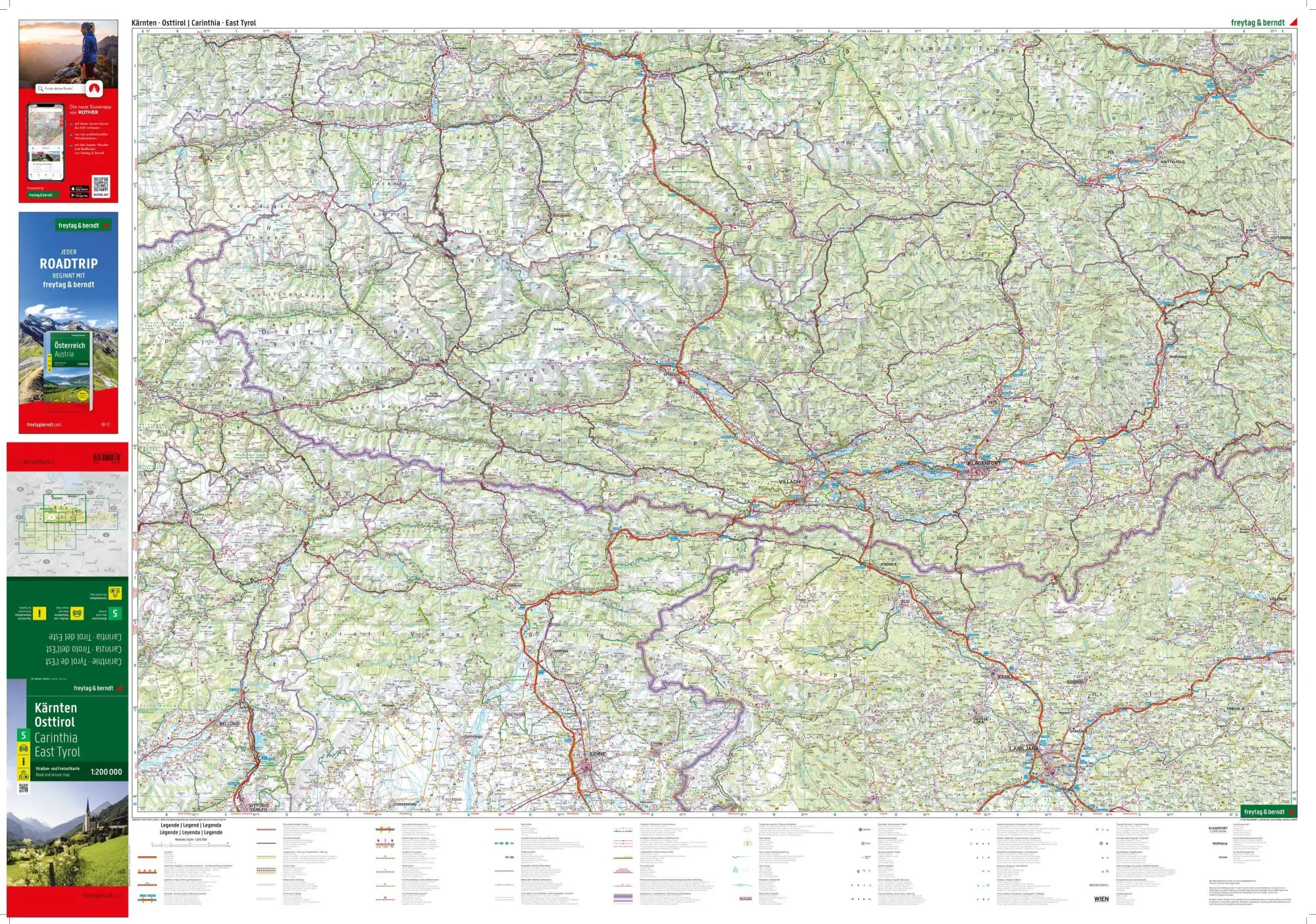 Bild: 9783707923131 | freytag &amp; berndt Straßenkarte Kärnten - Osttirol 1:200.000 | Berndt