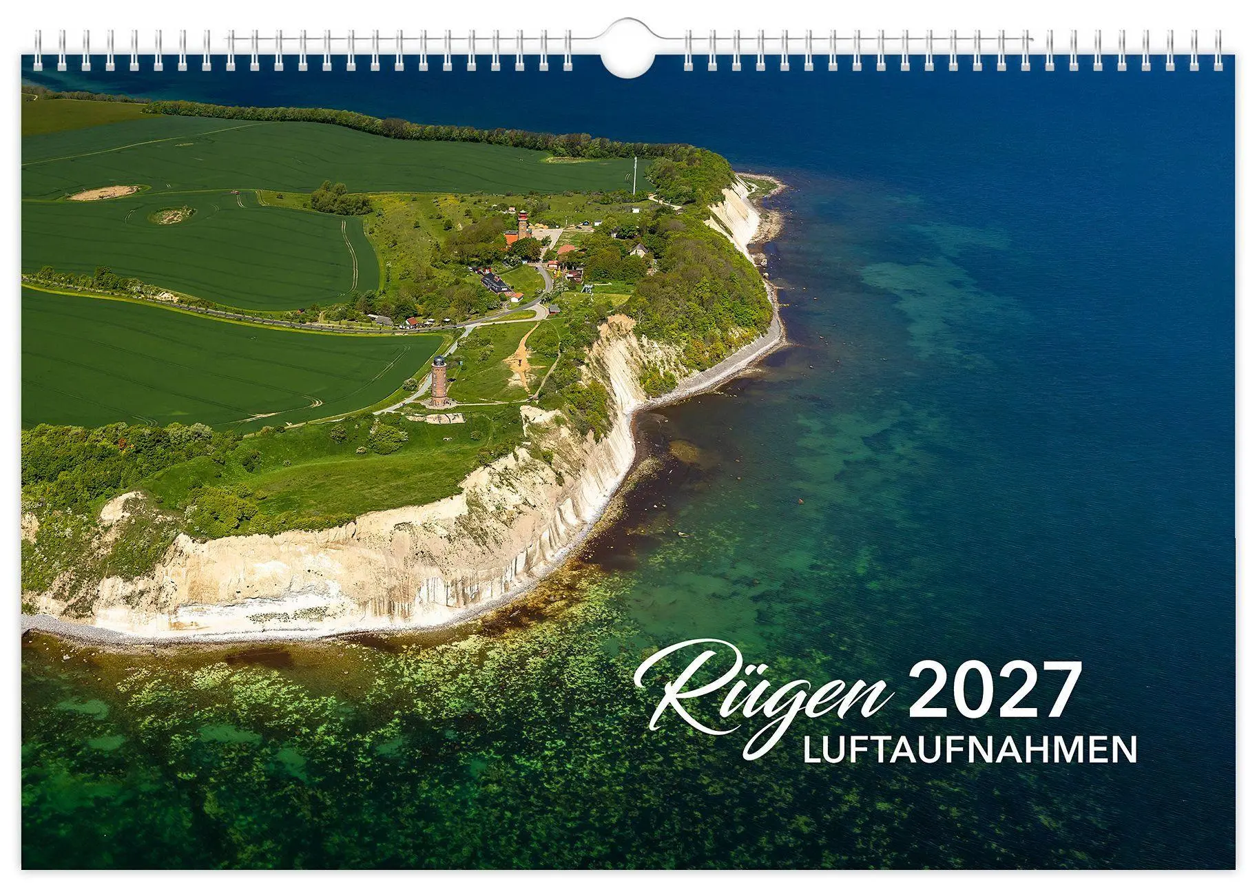 Cover: 9783912303131 | Kalender Rügen Luftaufnahmen 2027 | 45 x 30 cm weißes Kalendarium