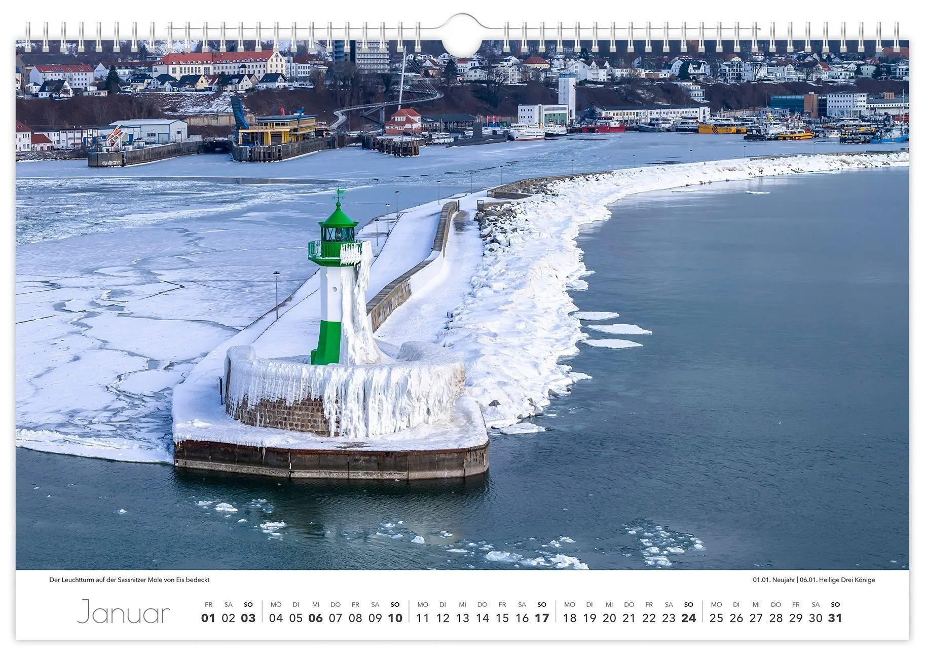 Bild: 9783912303131 | Kalender Rügen Luftaufnahmen 2027 | 45 x 30 cm weißes Kalendarium
