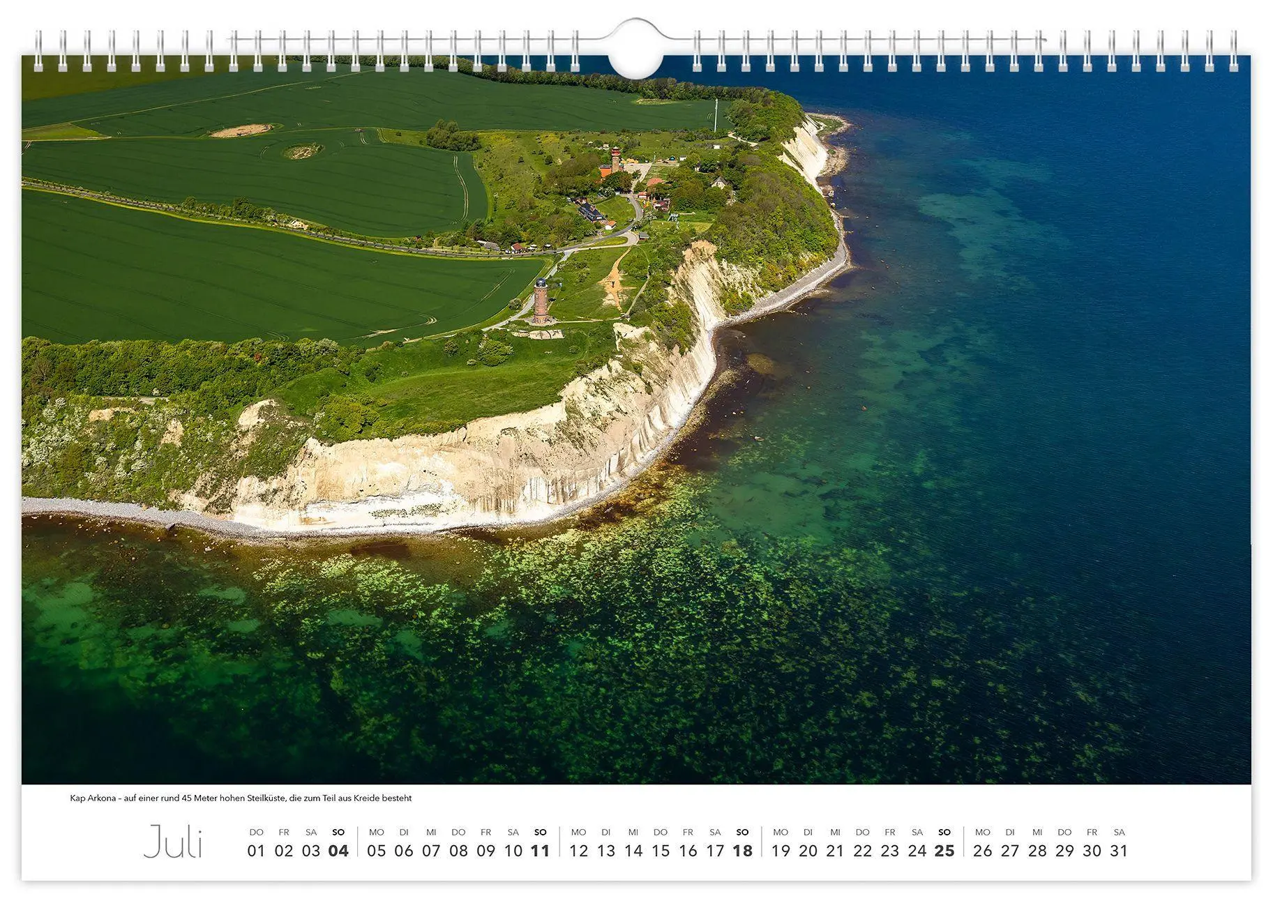 Bild: 9783912303131 | Kalender Rügen Luftaufnahmen 2027 | 45 x 30 cm weißes Kalendarium