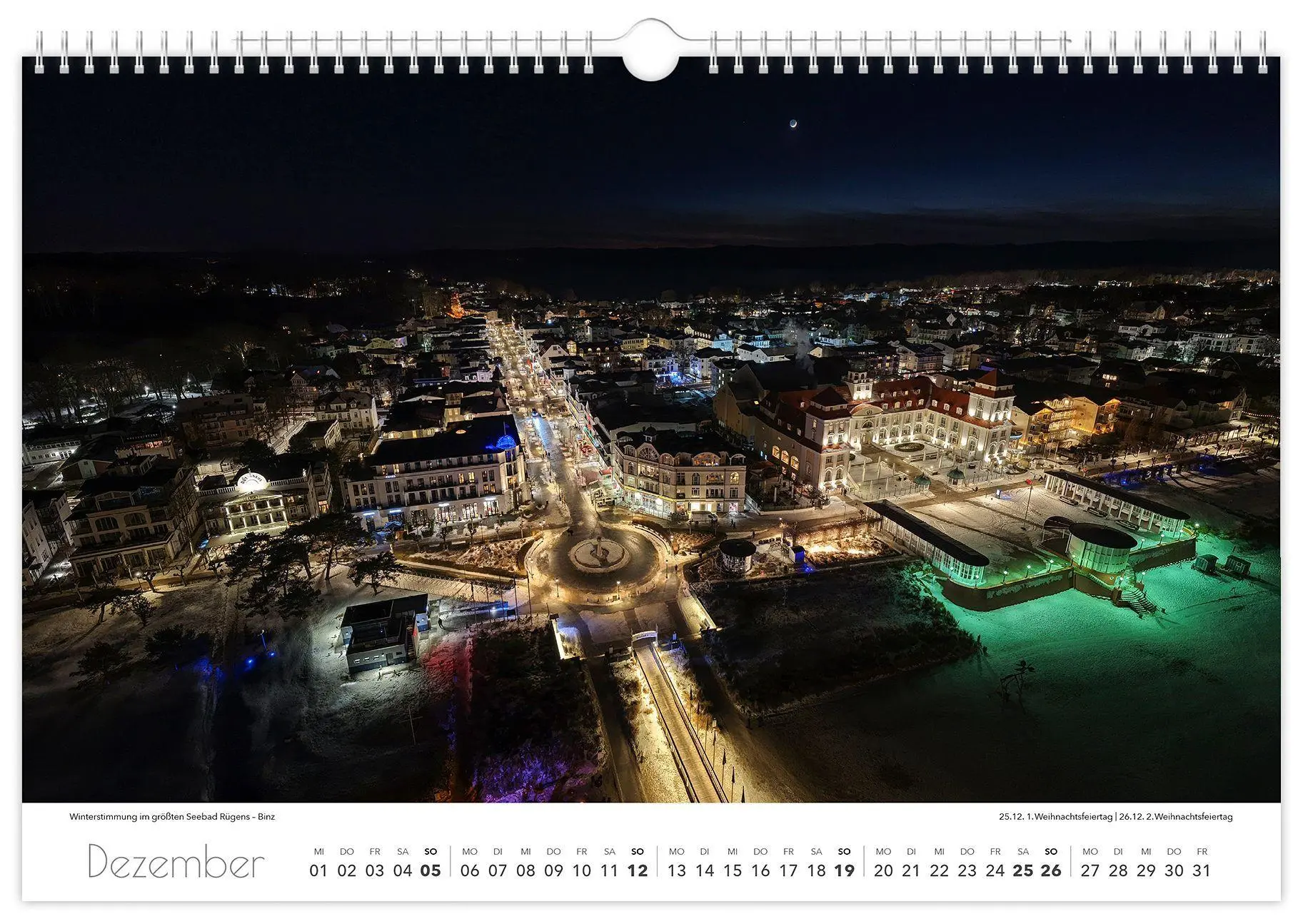 Bild: 9783912303131 | Kalender Rügen Luftaufnahmen 2027 | 45 x 30 cm weißes Kalendarium