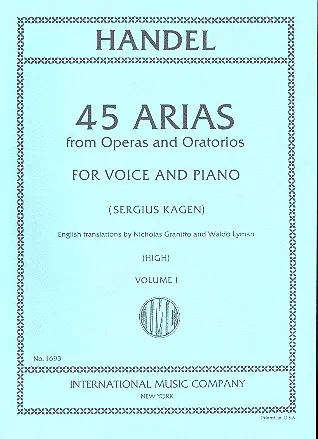 Cover: 9790220413131 | 45 Arias From Operas And Oratorios Volume 1 | Georg Friedrich Händel