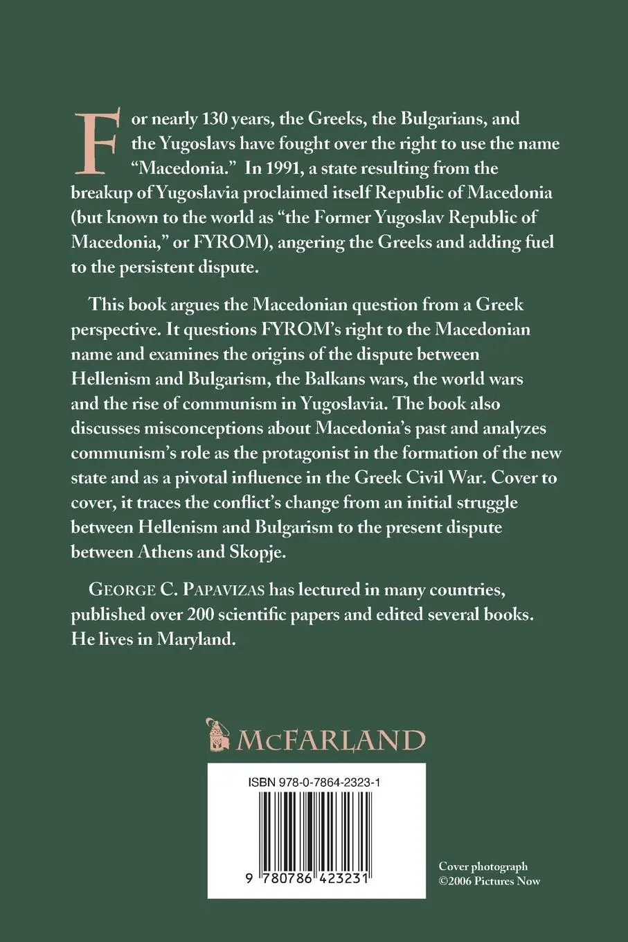 Rückseite: 9780786423231 | Claiming Macedonia | George C. Papavizas | Taschenbuch | Englisch