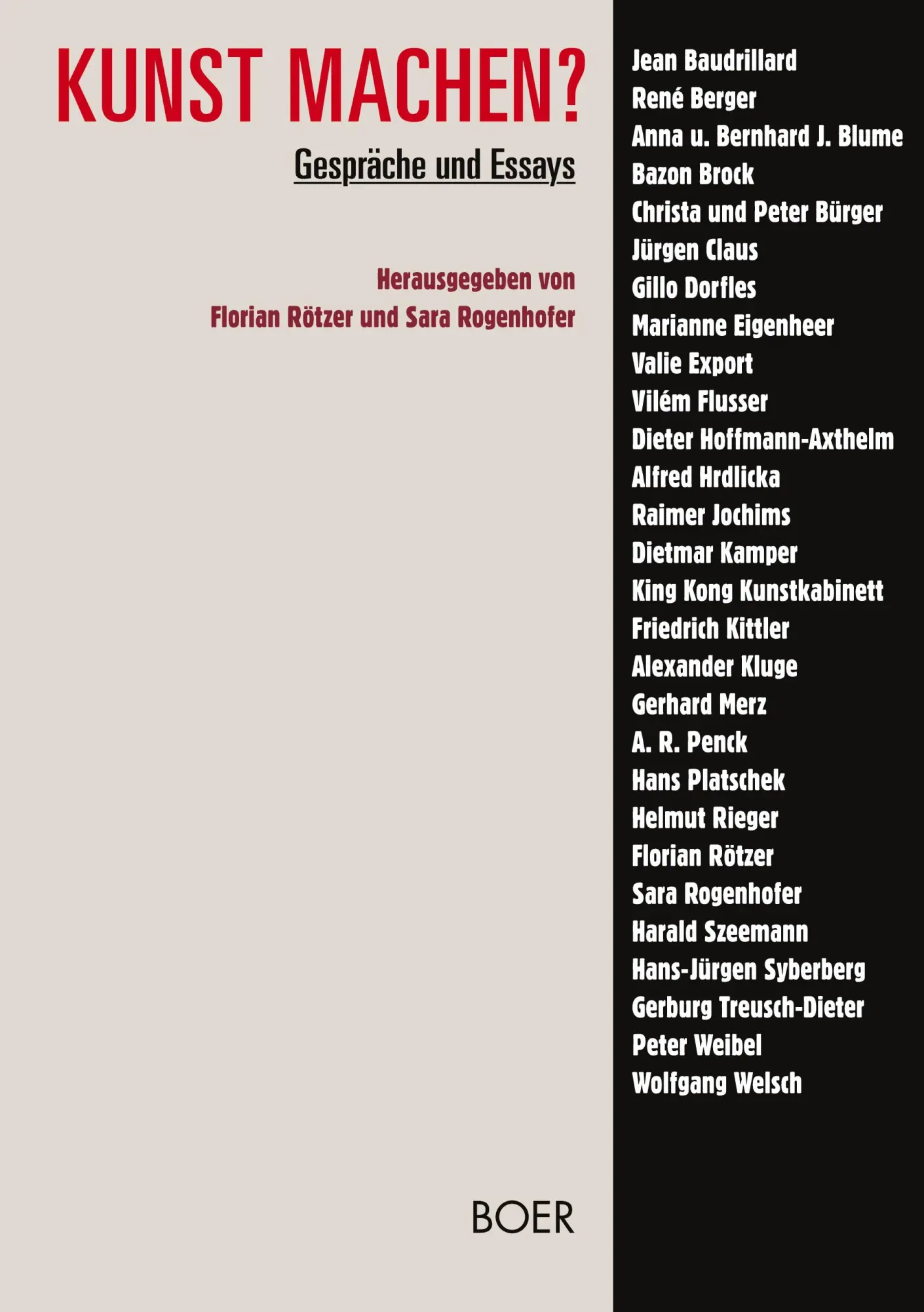 Cover: 9783924963231 | Kunst machen? | Gespräche und Essays | Florian Rötzer (u. a.) | Buch
